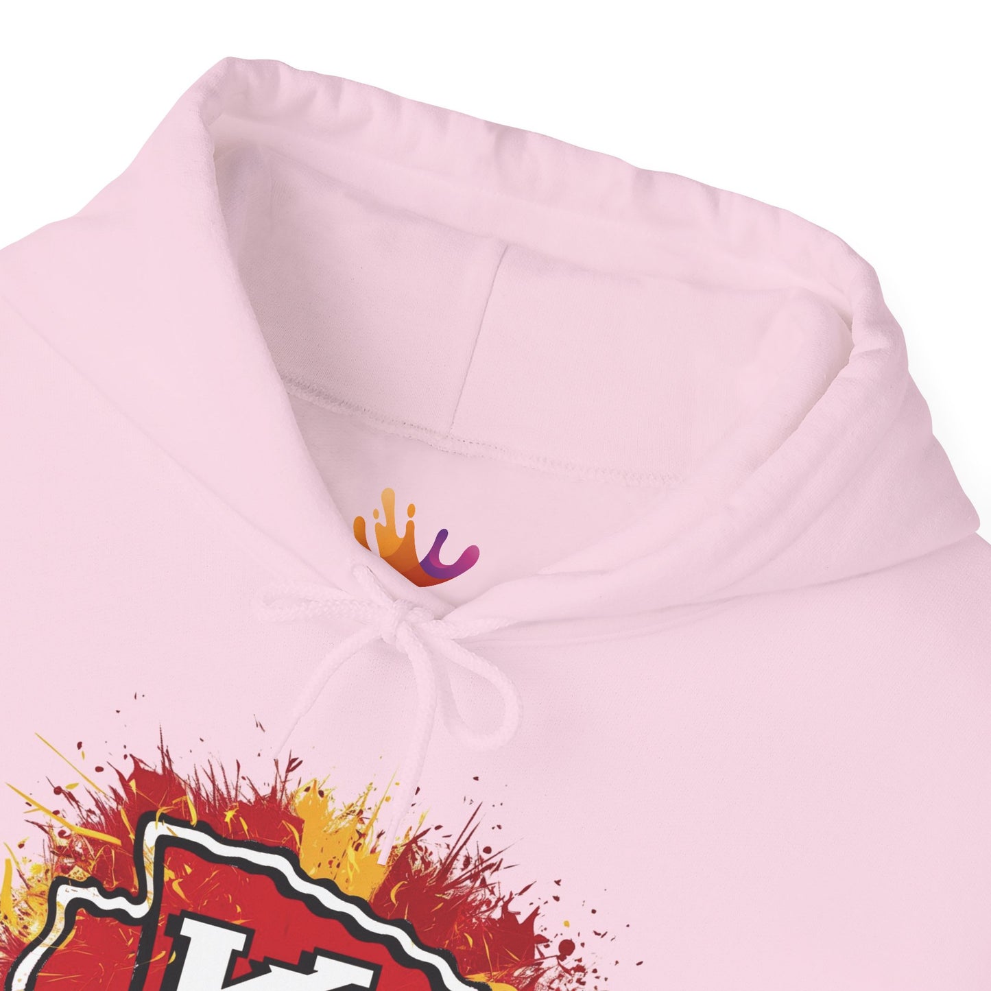 Kansas City Inspired Chiefs Hoodie | Retro Color Splash Design | Perfect for Game Days and Tailgates | Warm and Stylish Fan Gear