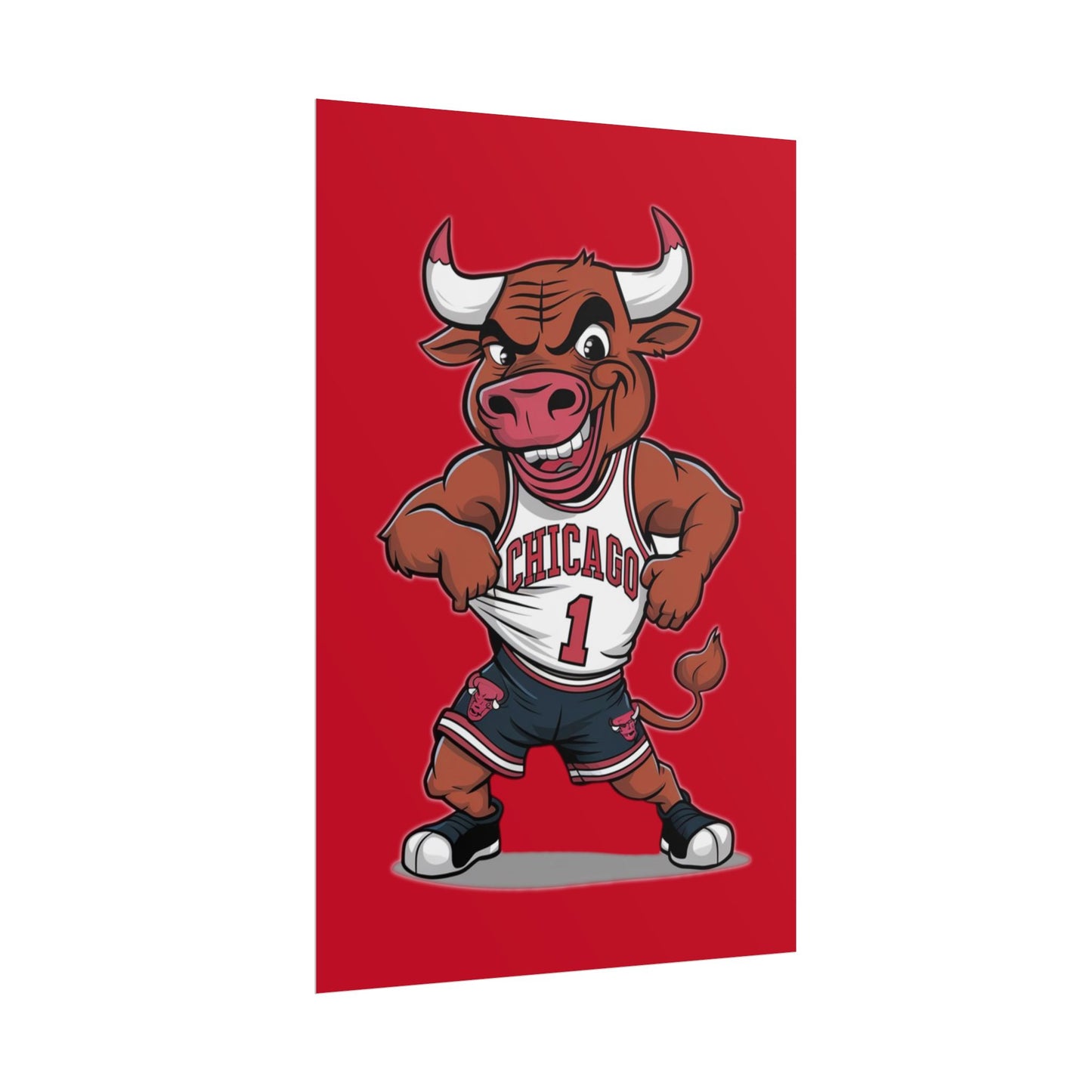 Chicago Bulls Benny the Bull Poster – Large Sports Art for Your Wall!