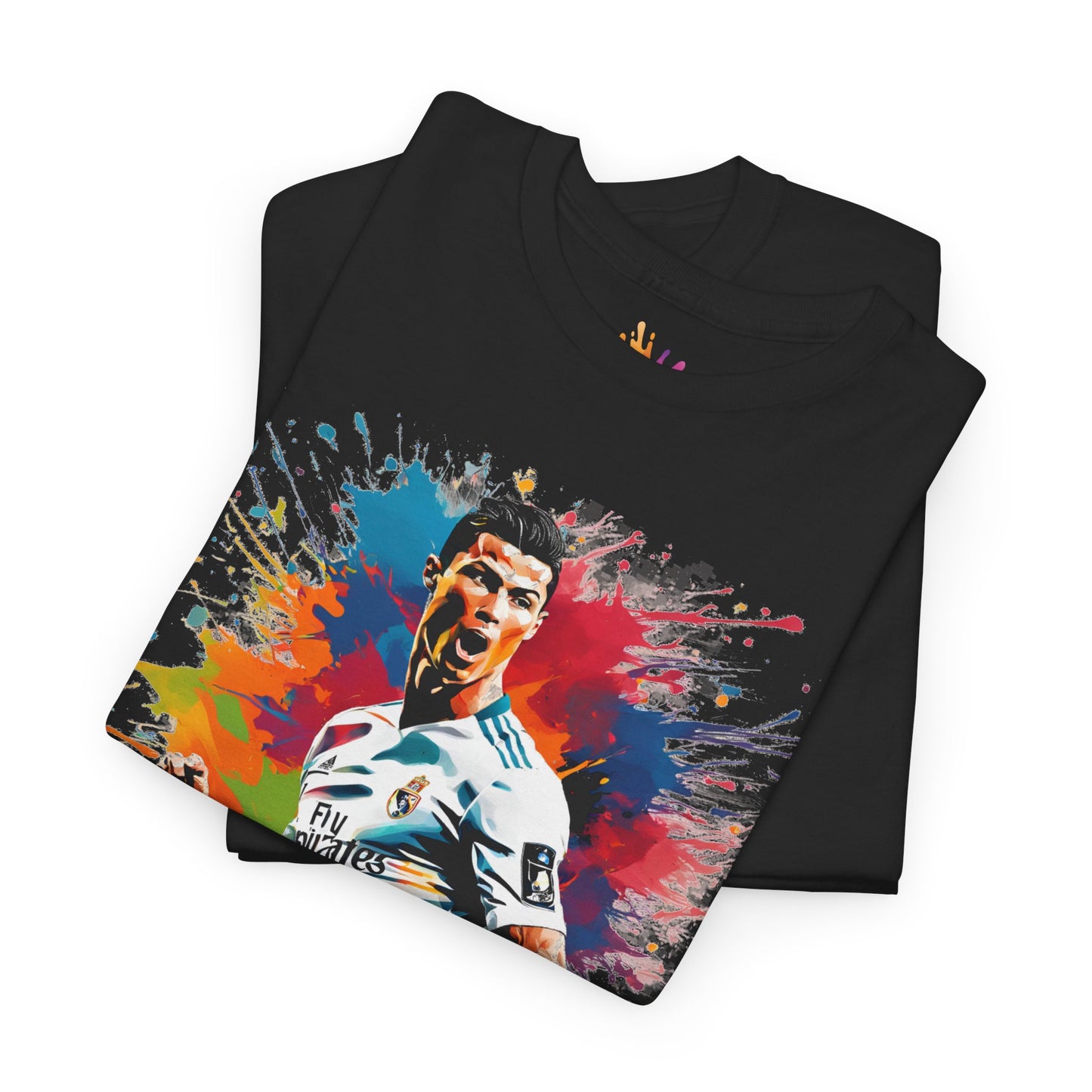 Cristiano Ronaldo Inspired T-Shirt | Color Splash Ronaldo Tee | Vibrant Soccer Fan Apparel