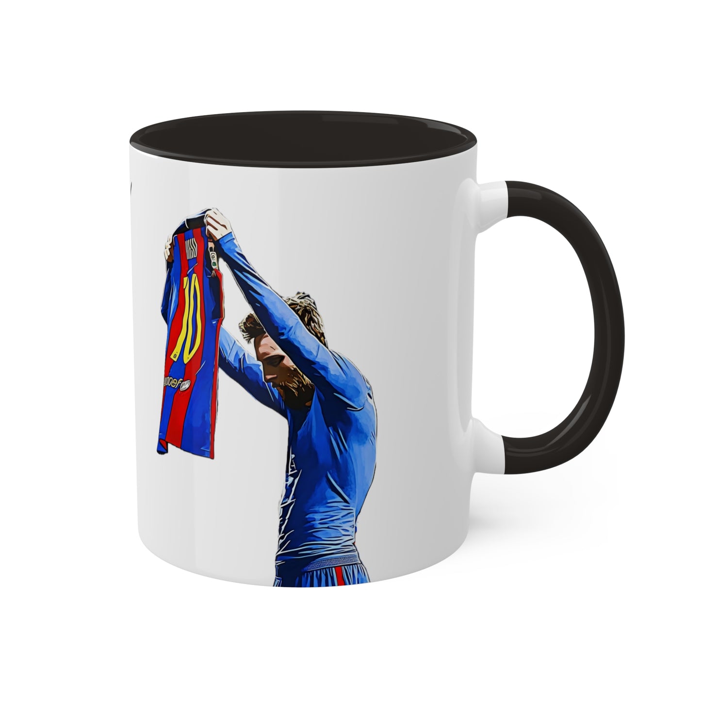 Lionel Messi Goal Celebration Mug – Iconic Barcelona Moment with Messi's Signature