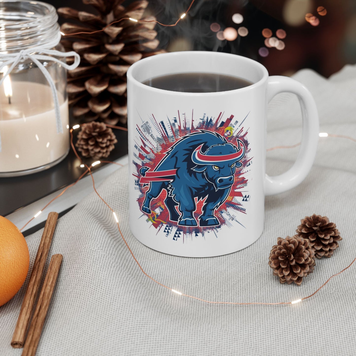 Buffalo Bills Blue Bison Coffee Mug - Dynamic Sports Design