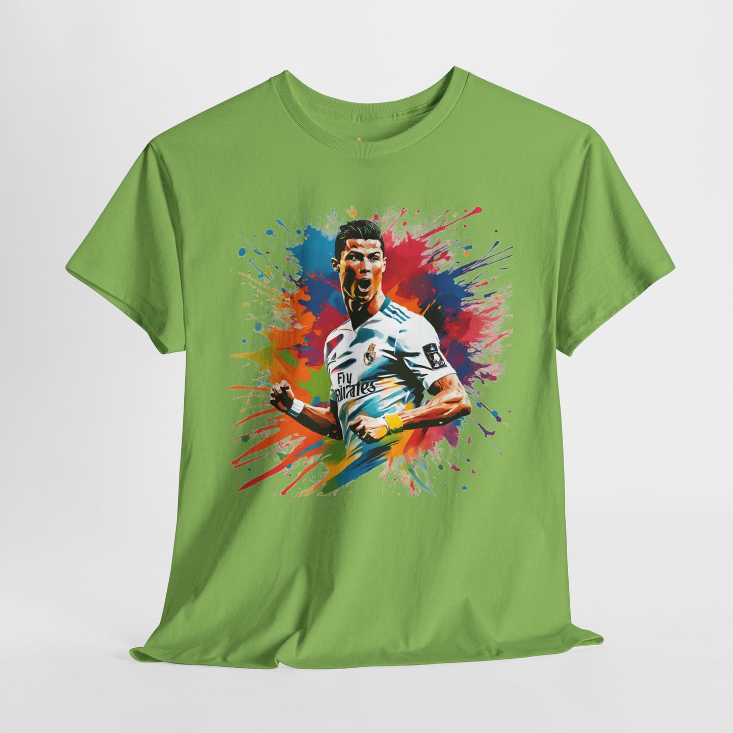 Cristiano Ronaldo Inspired T-Shirt | Color Splash Ronaldo Tee | Vibrant Soccer Fan Apparel