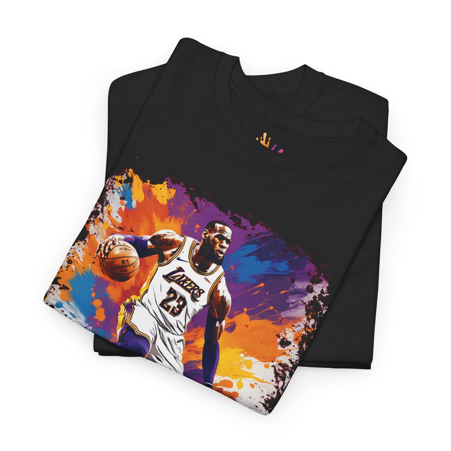 LeBron James Inspired Color Splash T-Shirt Iconic Basketball Legend Design, Perfect for Fans, Comfortable Everyday Wear