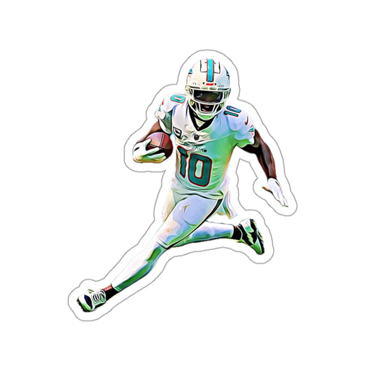 Tyreek Hill Sticker | Miami Dolphins Action Shot | NFL Water Bottle & Laptop Sticker