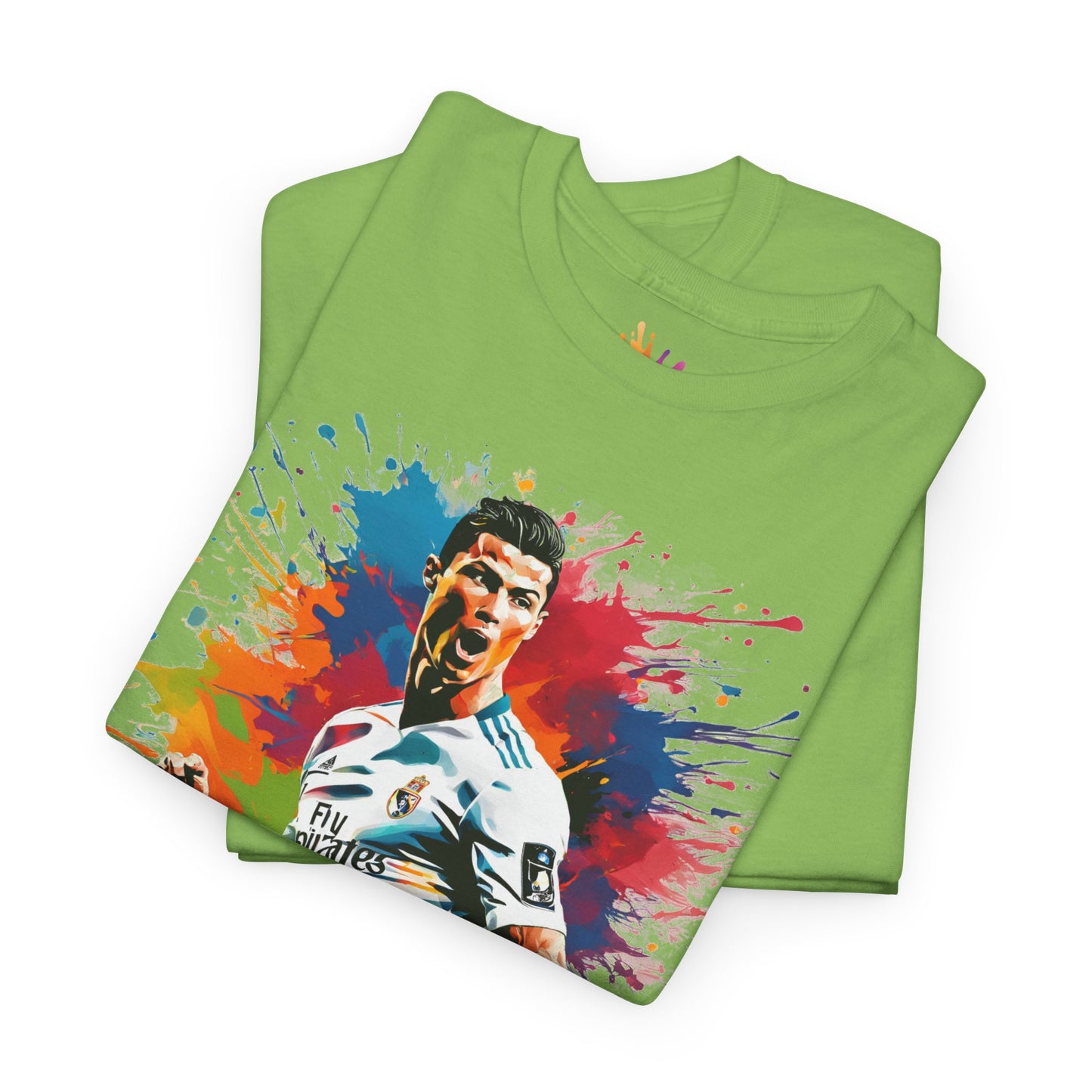 Cristiano Ronaldo Inspired T-Shirt | Color Splash Ronaldo Tee | Vibrant Soccer Fan Apparel