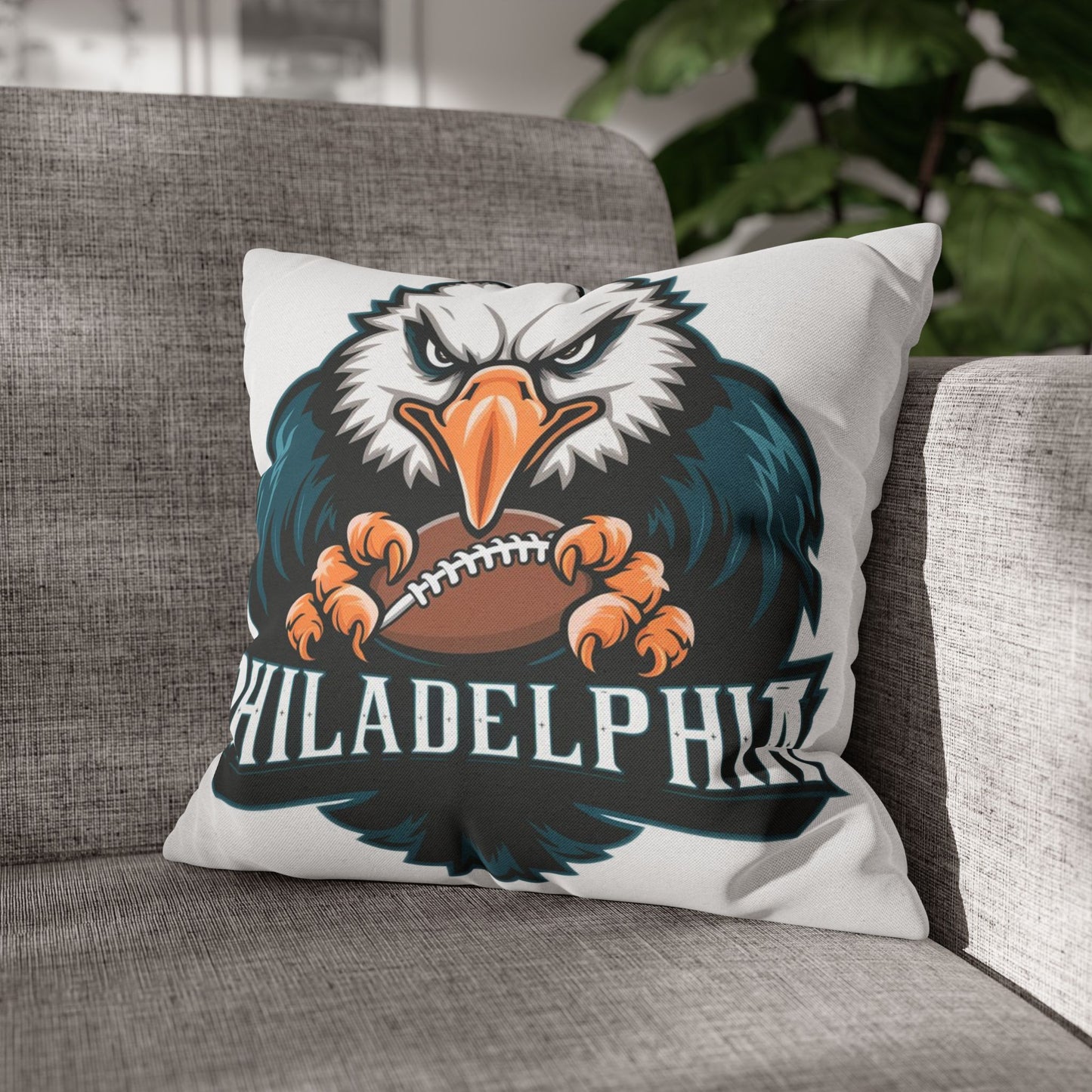 Retro Philadelphia Football Pillowcase Cover | Vintage Eagles Cover for Man Cave, Game Room | Perfect Gift for Philadelphia Football Fans