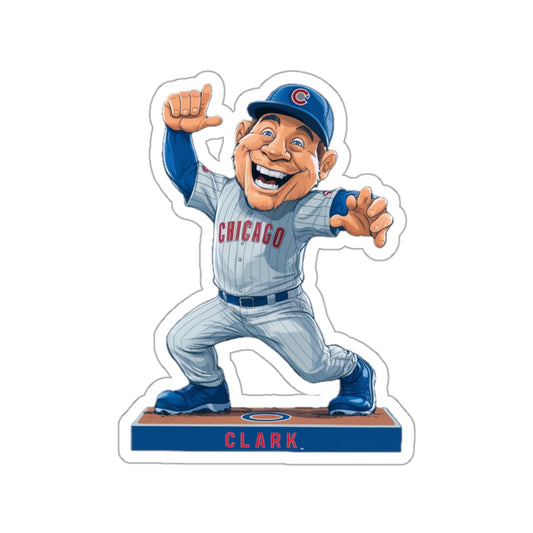 Clark the Chicago Cubs Mascot Sticker | MLB Cartoon Vinyl Decal | Perfect for Laptops, Water Bottles, and More