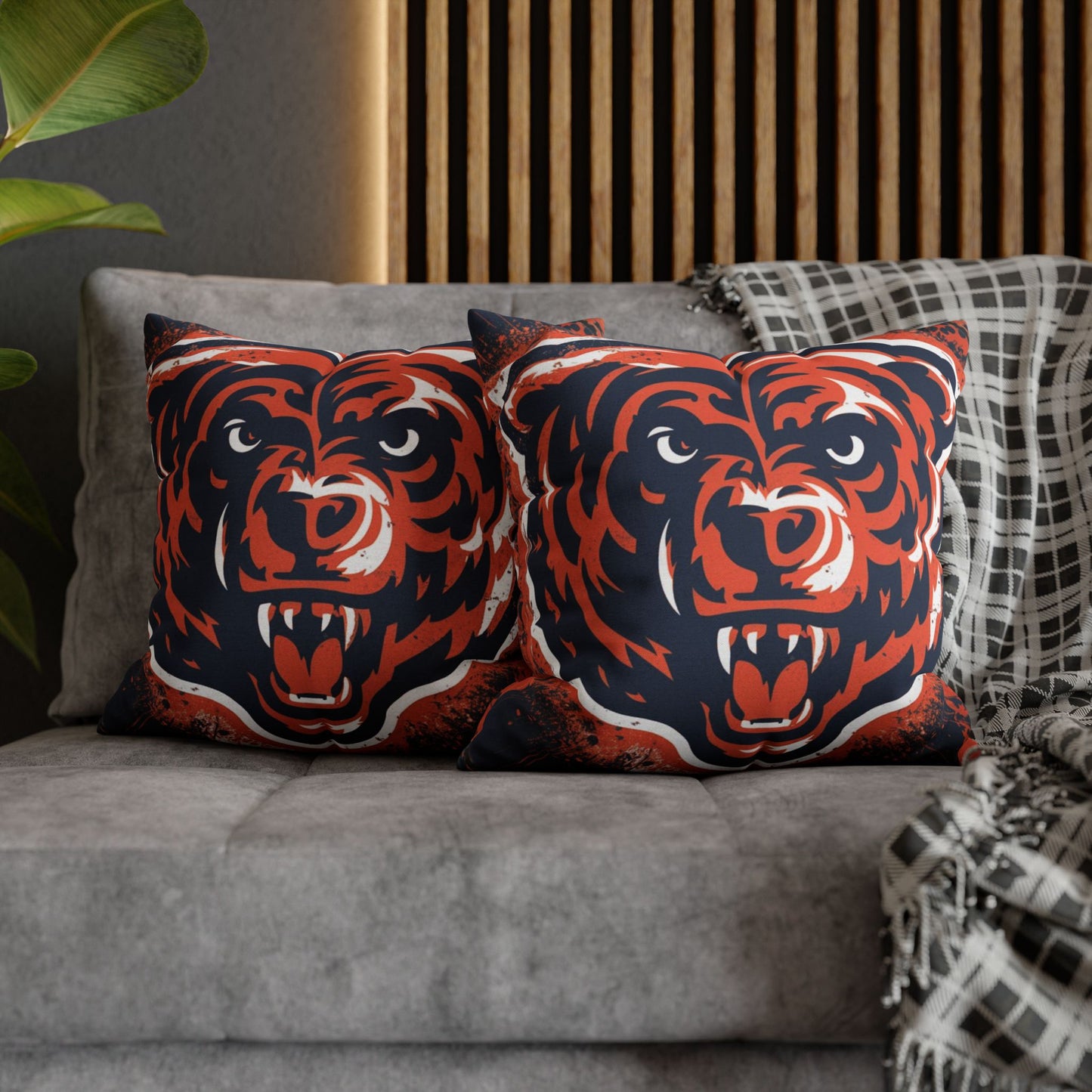 Chicago Football Pillowcase Cover | Retro Bears Decor for Man Cave, Game Room | Perfect Gift for Chicago Football Fans