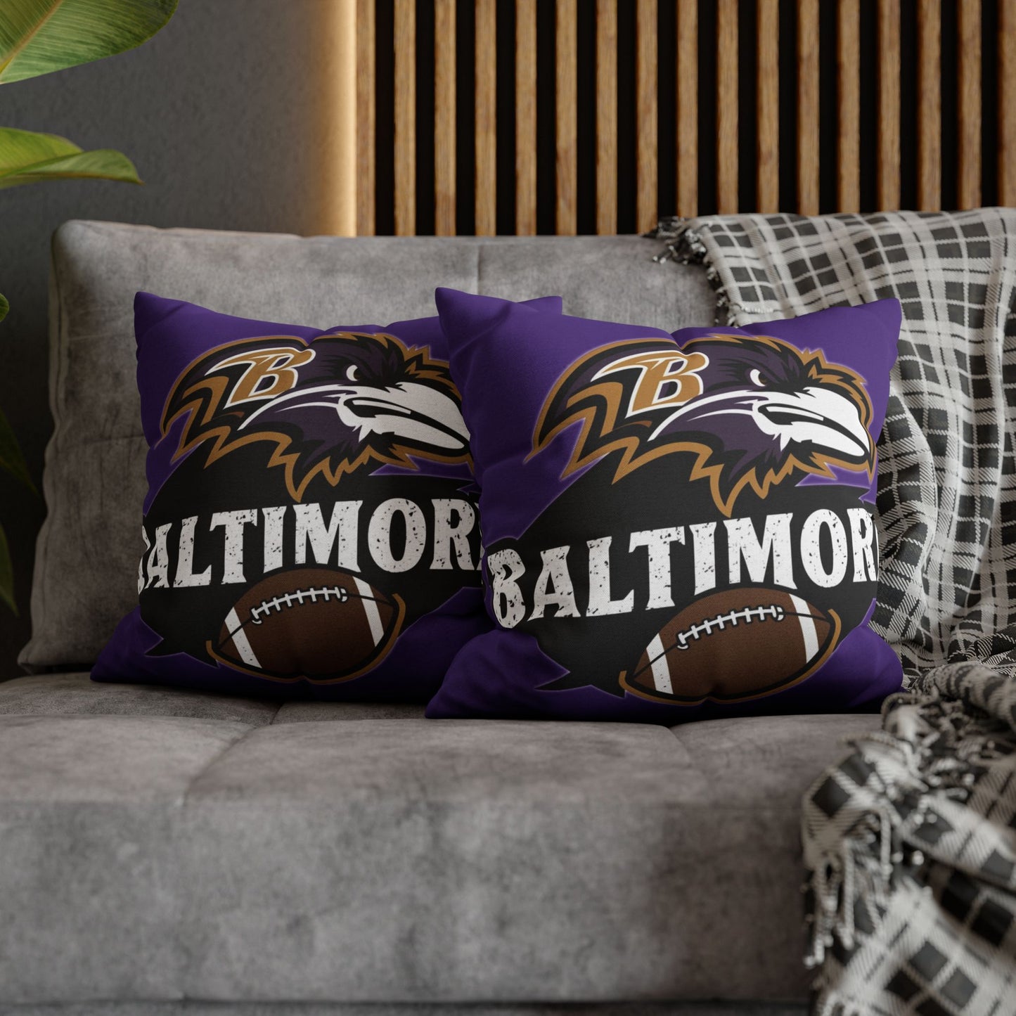 Baltimore Ravens Pillow Cover | NFL Team Throw Pillow Case | Football Home Decor | Ravens Fan Gift