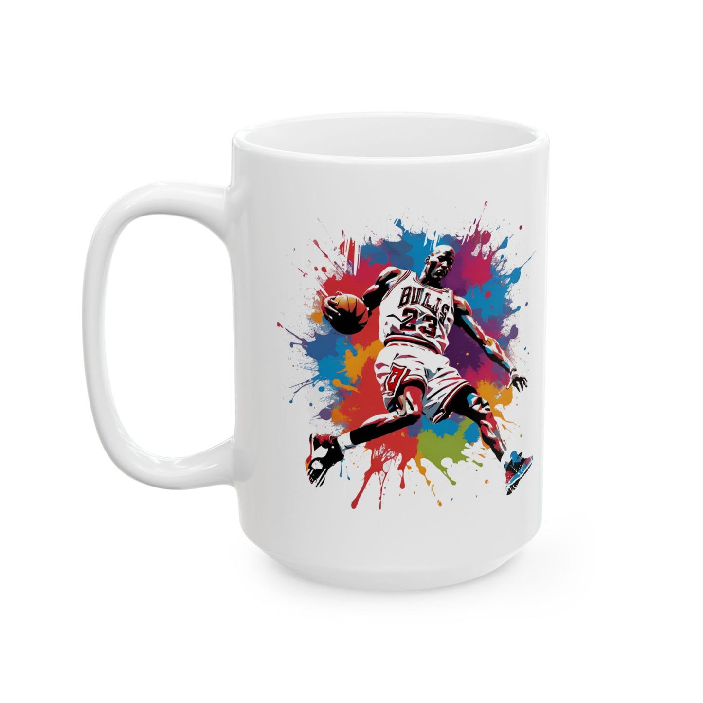 Michael Jordan Color Splash 15oz White Ceramic Coffee Mug