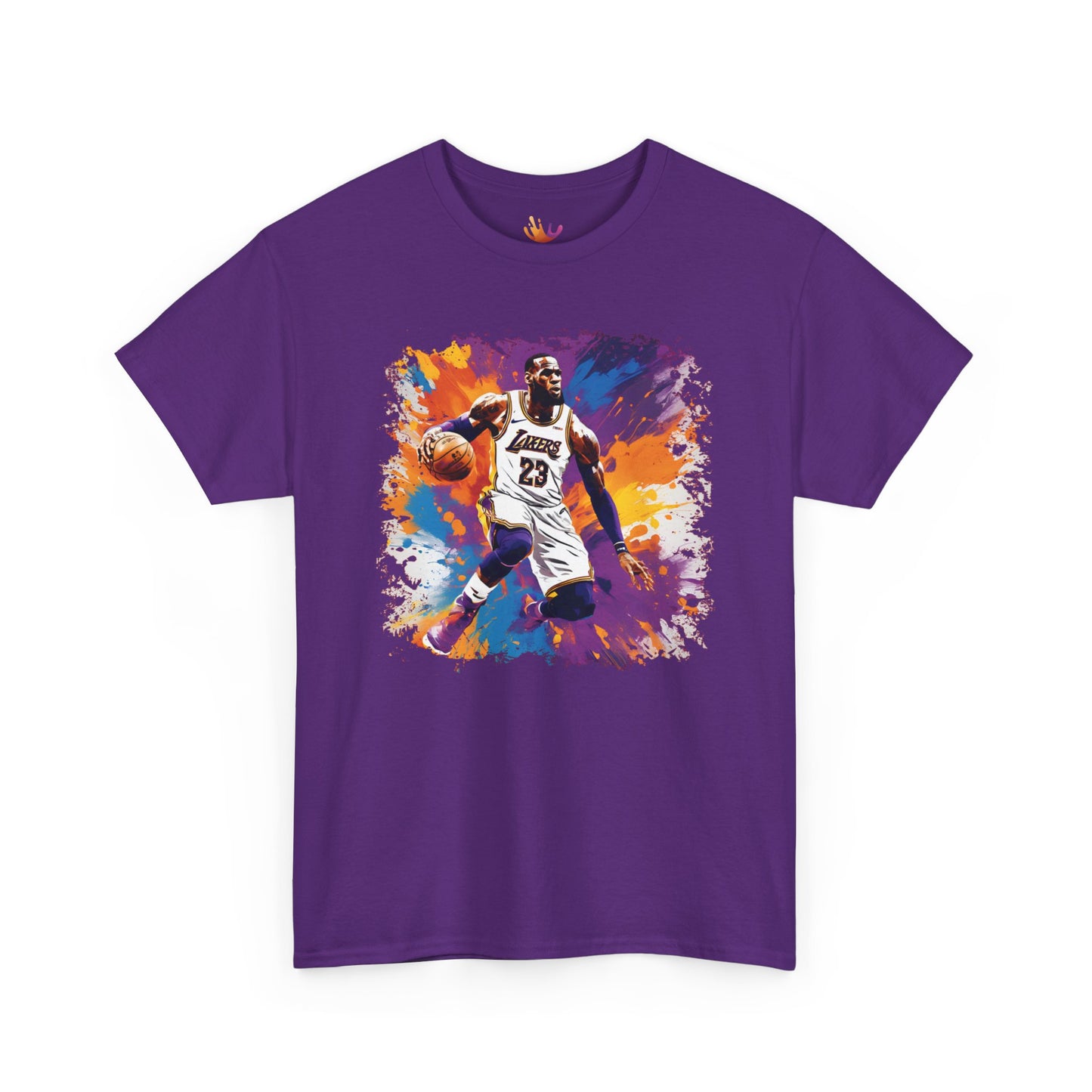 LeBron James Inspired Color Splash T-Shirt Iconic Basketball Legend Design, Perfect for Fans, Comfortable Everyday Wear