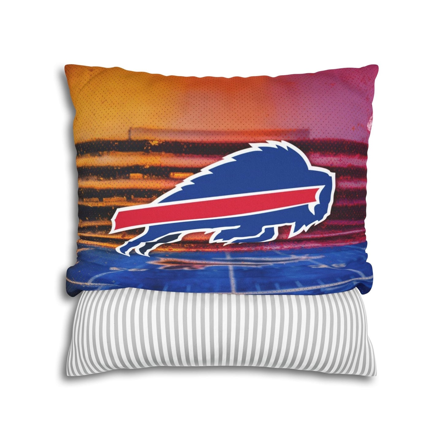 Buffalo Football Pillowcase | Buffalo Bills Fan Decor | NFL Team Pillow and Cover for Game Room, Man Cave, or Dorm