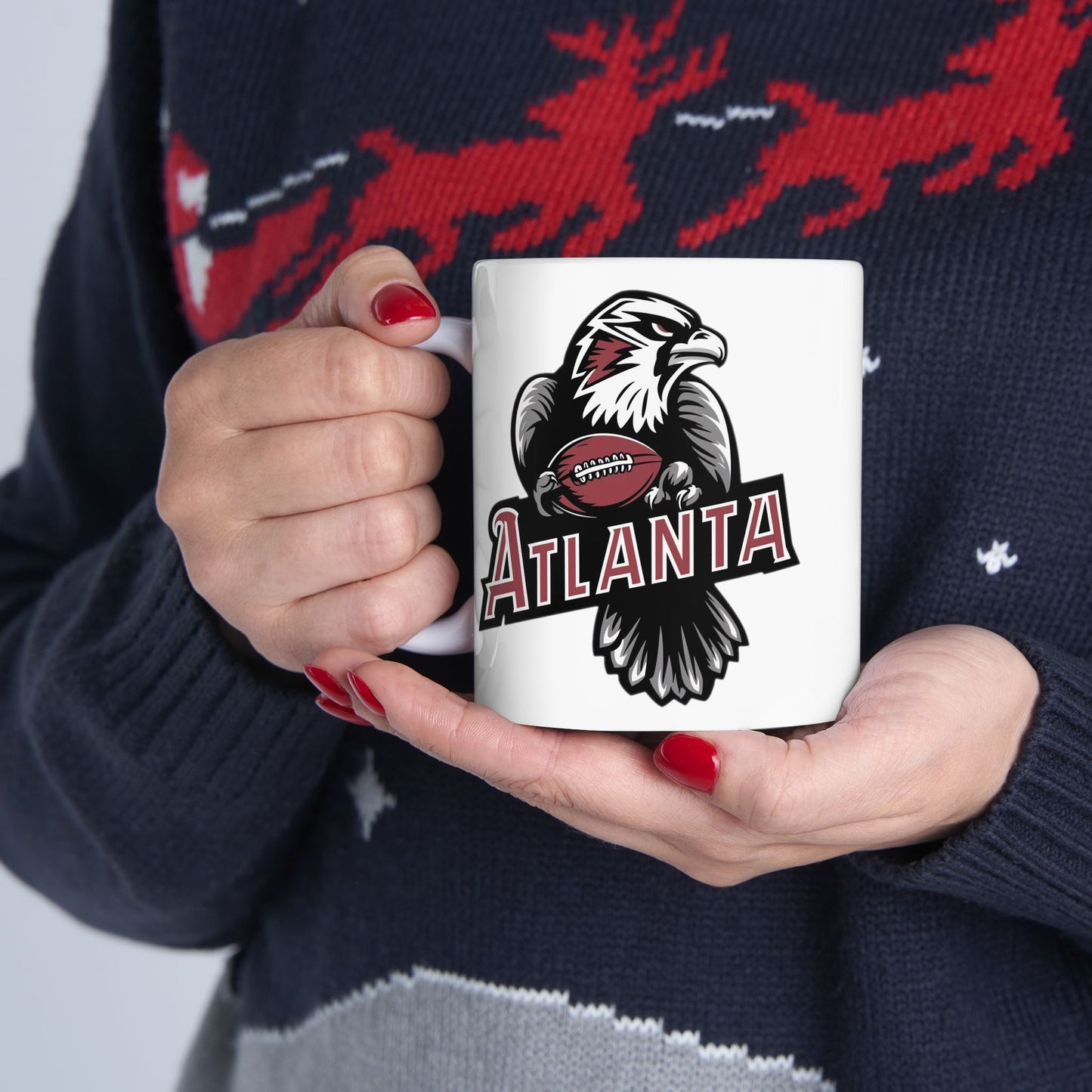 Atlanta Falcons Inspired Retro Coffee Mug | Vintage Falcons Football Cup | NFL Falcons Fan Drinkware | Colorful Drinkware