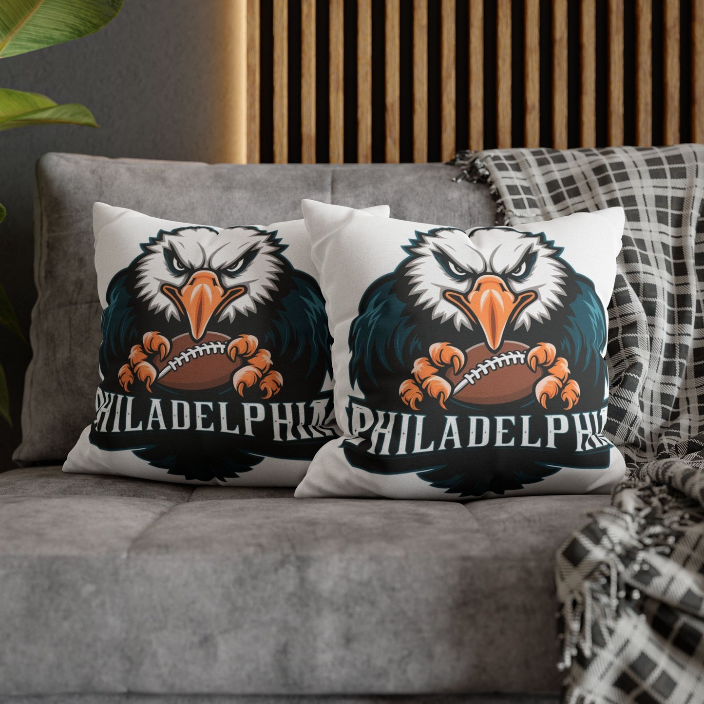 Retro Philadelphia Football Pillowcase Cover | Vintage Eagles Cover for Man Cave, Game Room | Perfect Gift for Philadelphia Football Fans