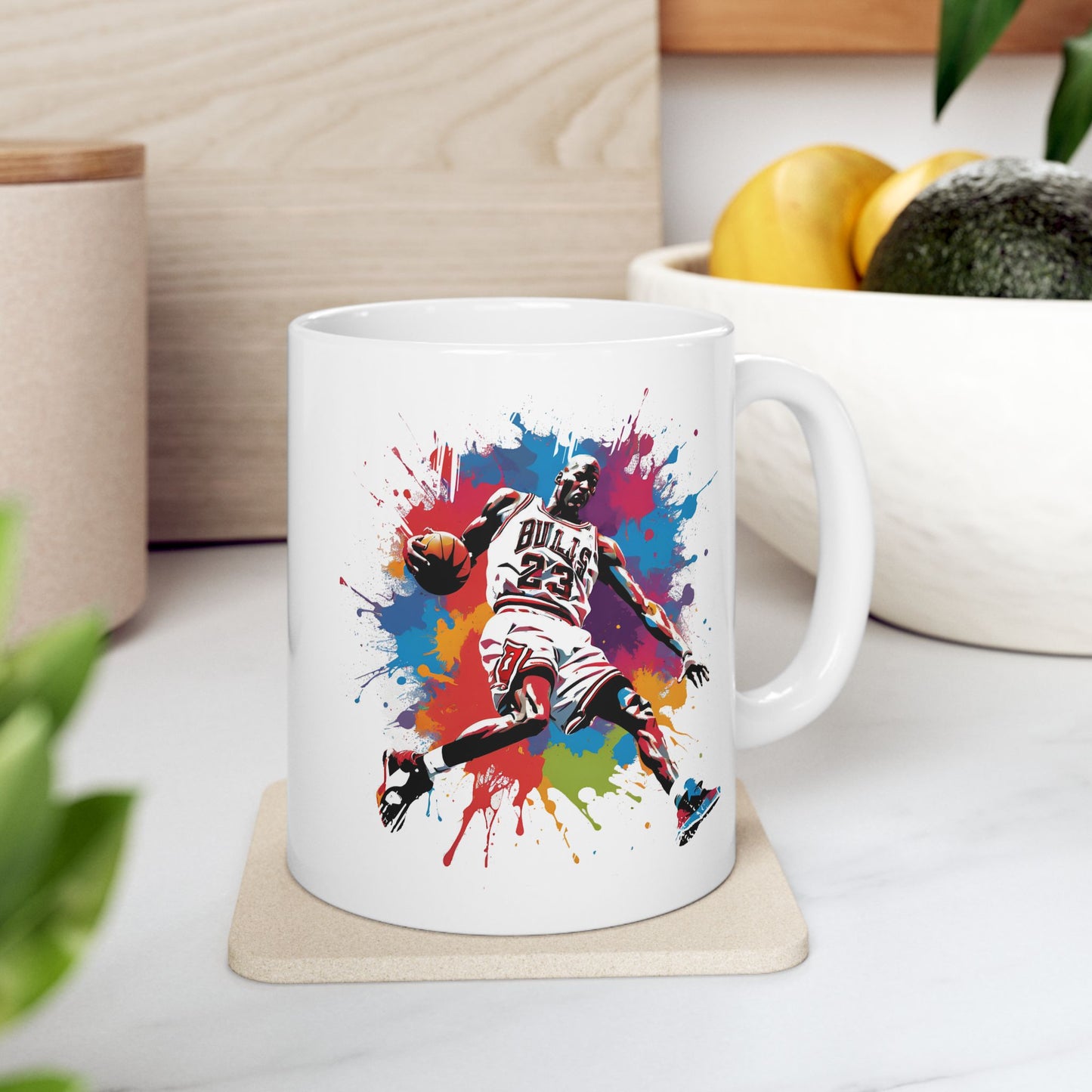 Michael Jordan Color Splash Ceramic Coffee Mug | Avaialble in 11oz and 15oz