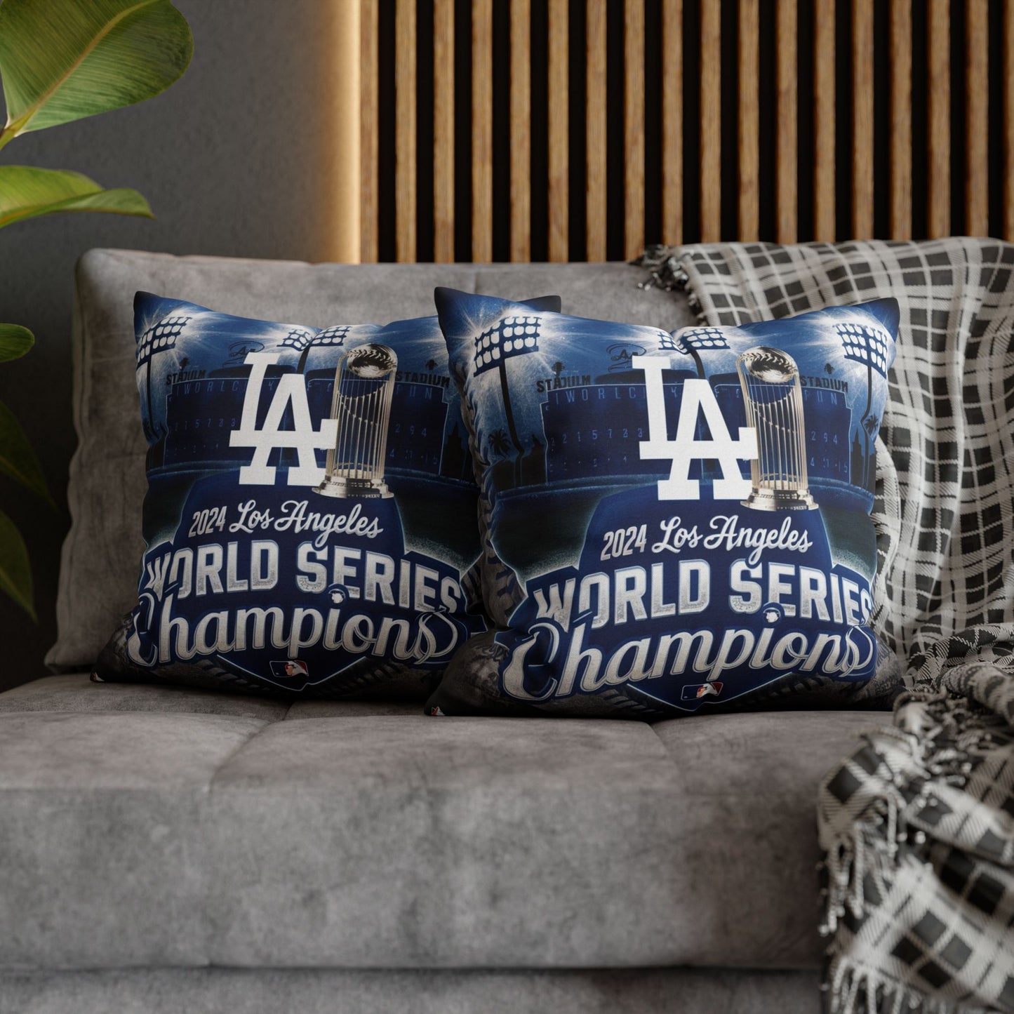 2024 Los Angeles Dodgers World Champions Throw Pillow | Celebrate the Win!