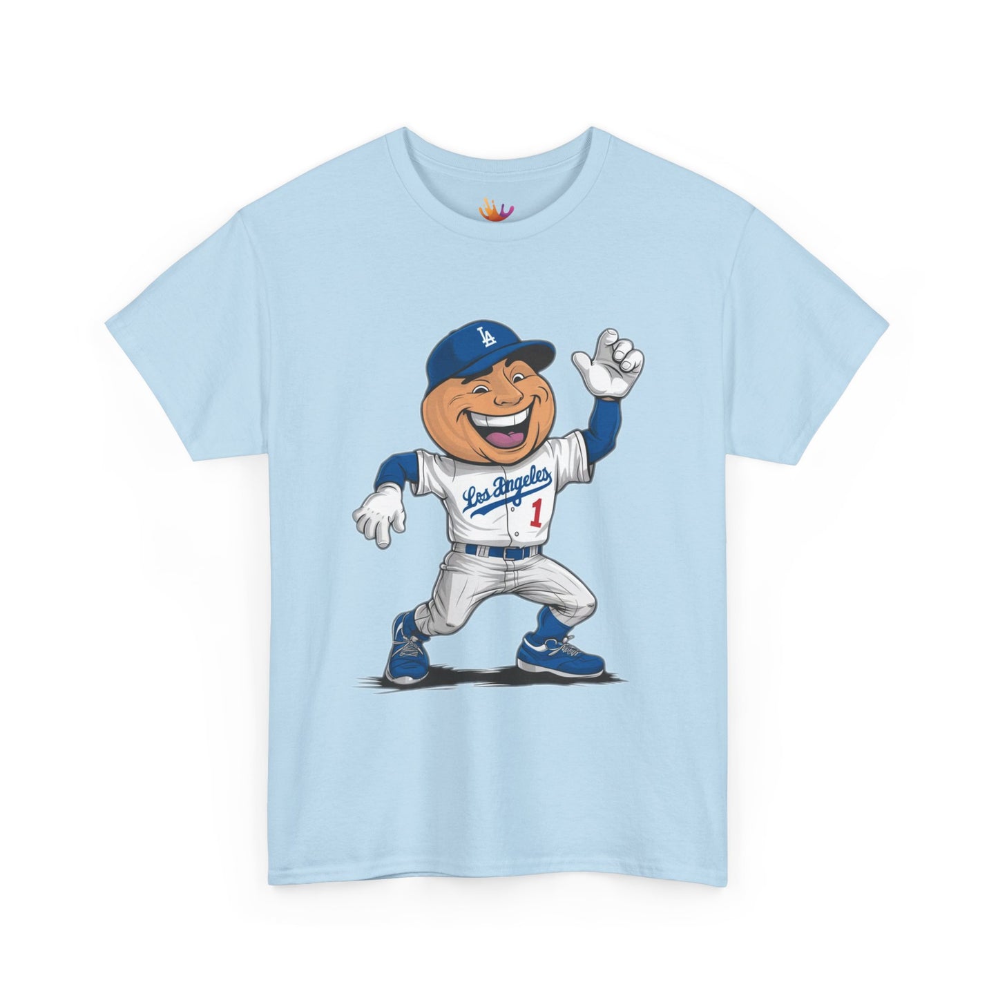 Los Angeles Dodgers Mascot Graphic T-Shirt | Playful Cartoon Design, Perfect for Baseball Fans | Amazing Gift For Dodgers Fans