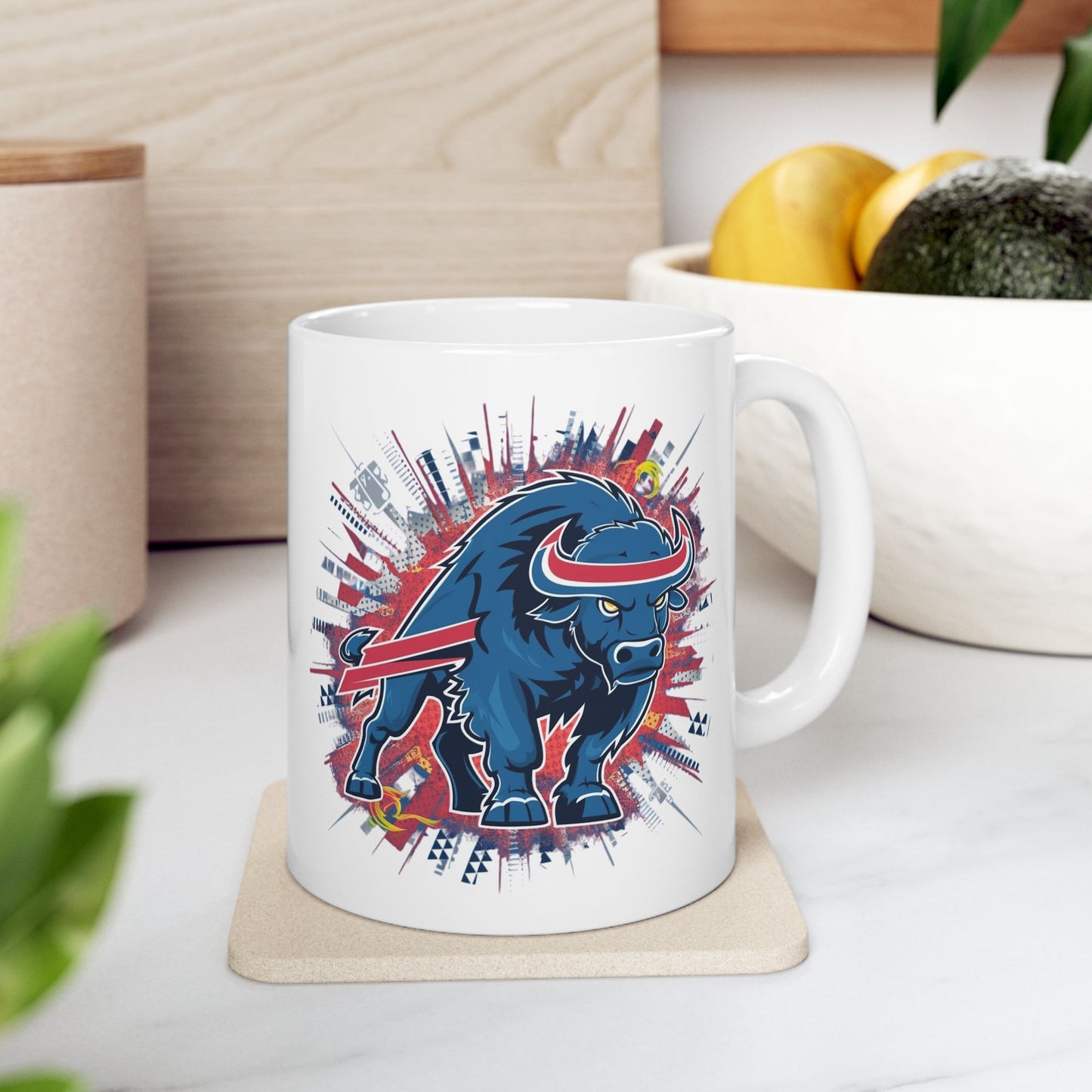 Buffalo Bills Blue Bison Coffee Mug - Dynamic Sports Design