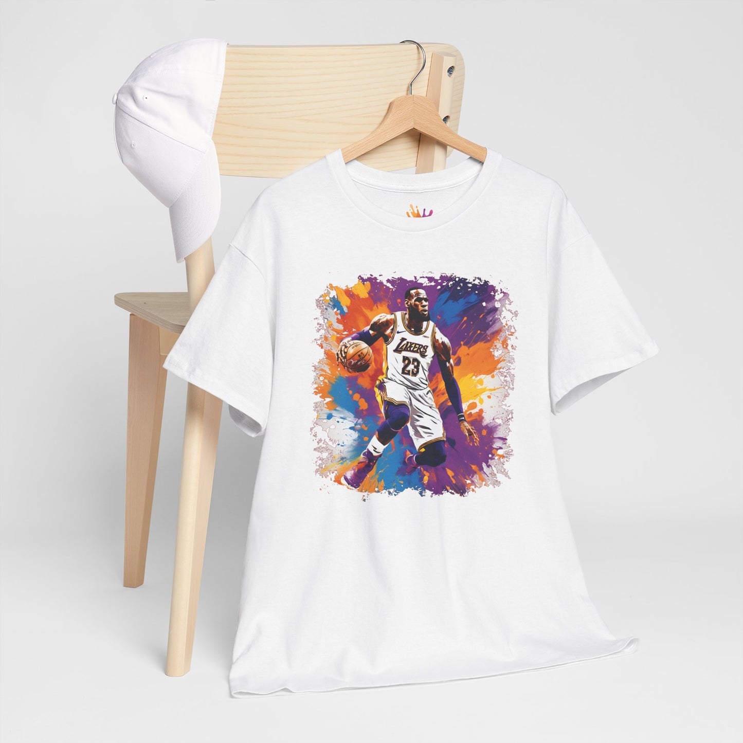 LeBron James Inspired Color Splash T-Shirt Iconic Basketball Legend Design, Perfect for Fans, Comfortable Everyday Wear