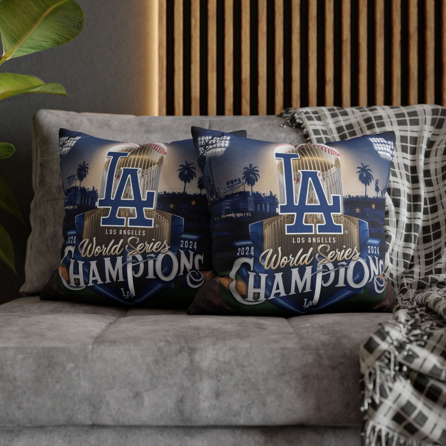 2024 Dodgers World Series Champions Pillow | Celebrate Victory with Iconic Stadium Scene