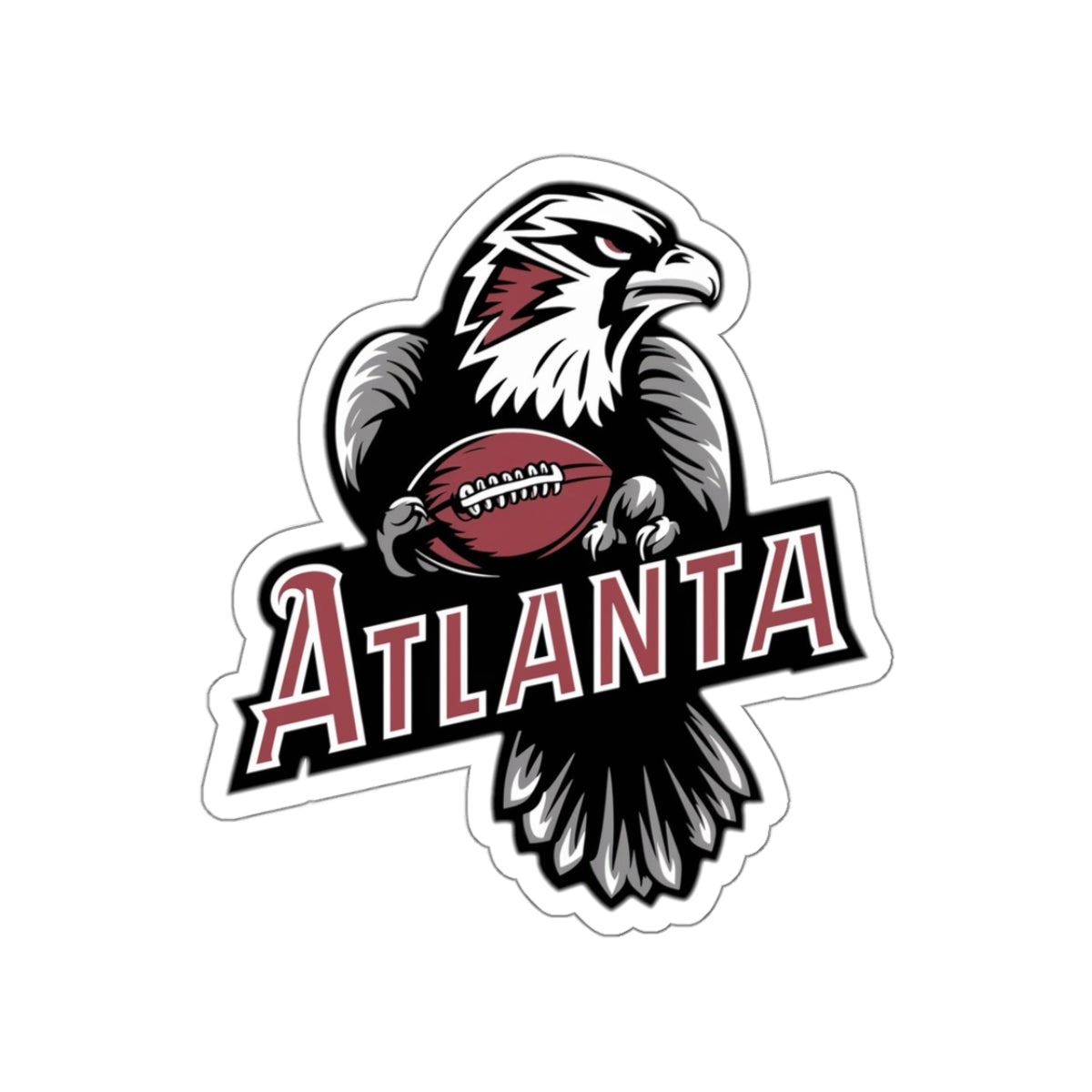 Atlanta Falcons Inspired Retro Kiss-Cut Sticker | Vintage Falcons Football Decal | NFL Falcons Fan Sticker