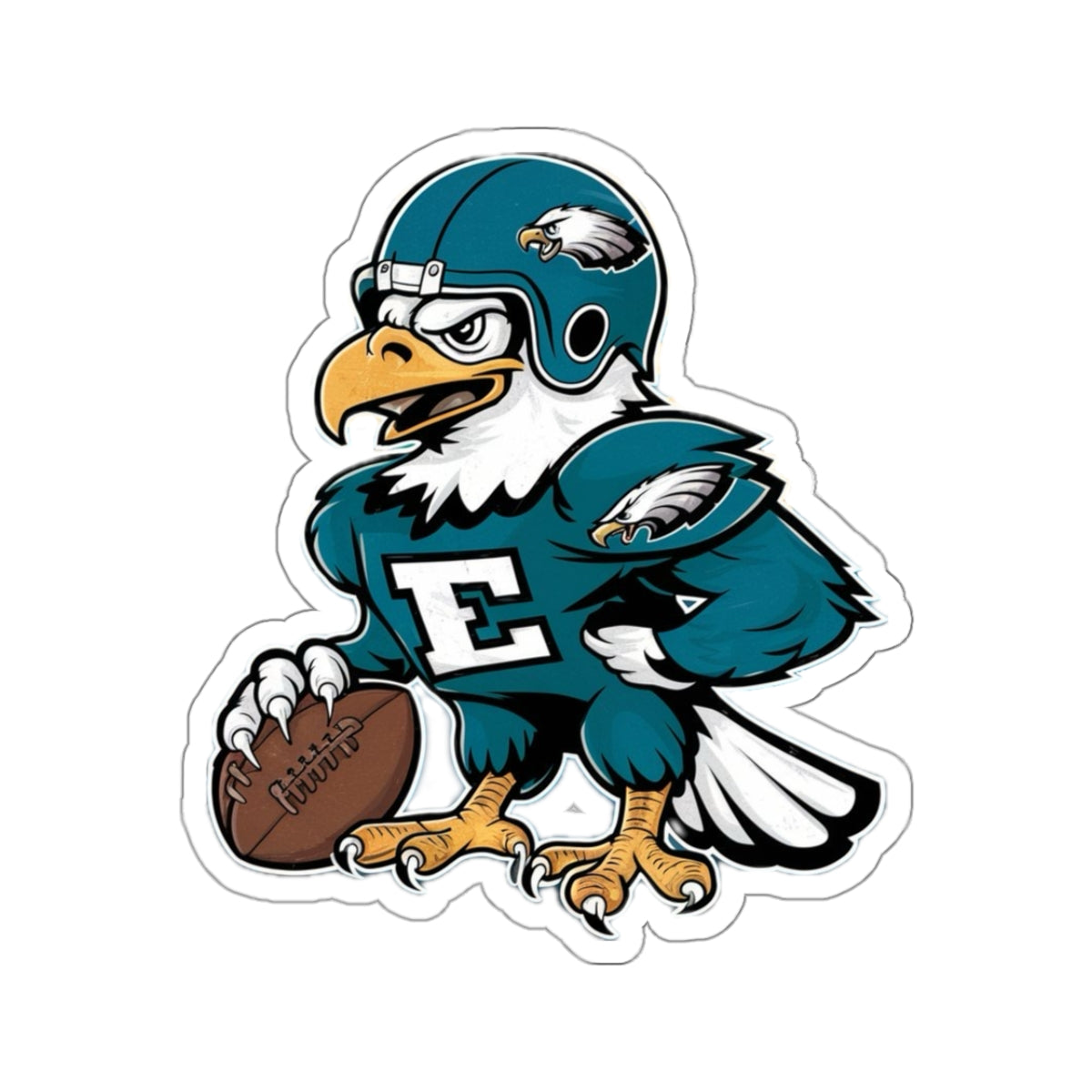 Philadelphia Eagles Inspired Retro Kiss-Cut Sticker | Vintage Eagles Football Decal | NFL Eagles Fan Sticker