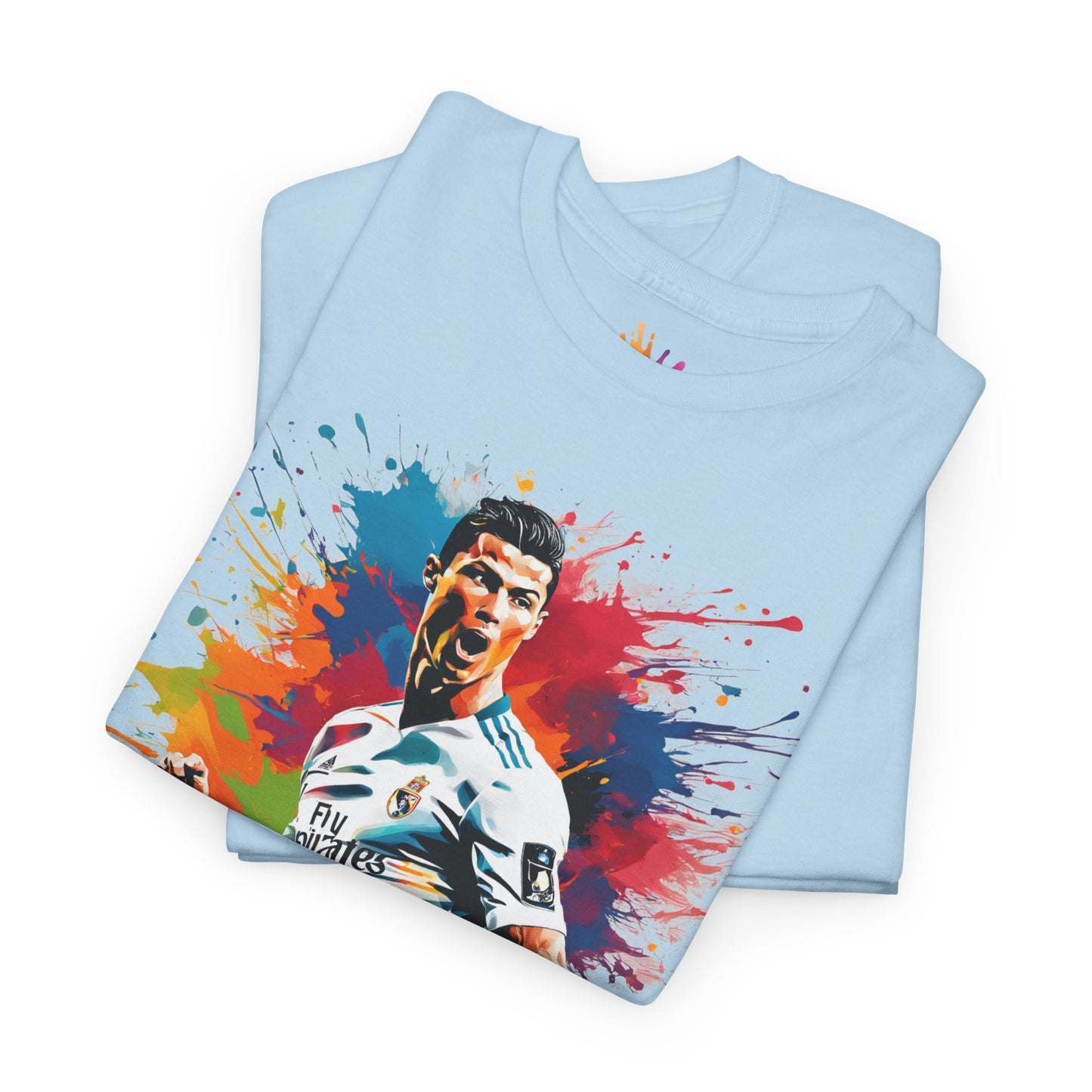 Cristiano Ronaldo Inspired T-Shirt | Color Splash Ronaldo Tee | Vibrant Soccer Fan Apparel