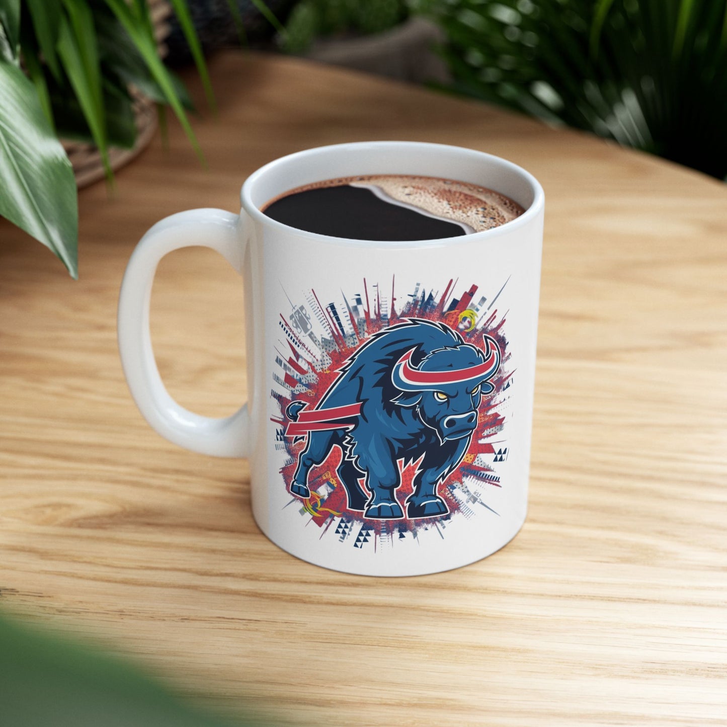 Buffalo Bills Blue Bison Coffee Mug - Dynamic Sports Design