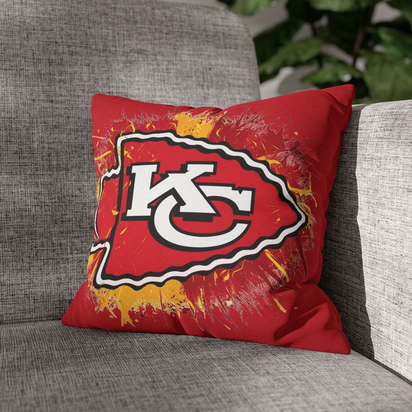 Kansas City Football Pillowcase | Retro Style Pillow Cover for KC Football Fans, Man Cave Decor, Game Room Accent, Dorm Room Gifts