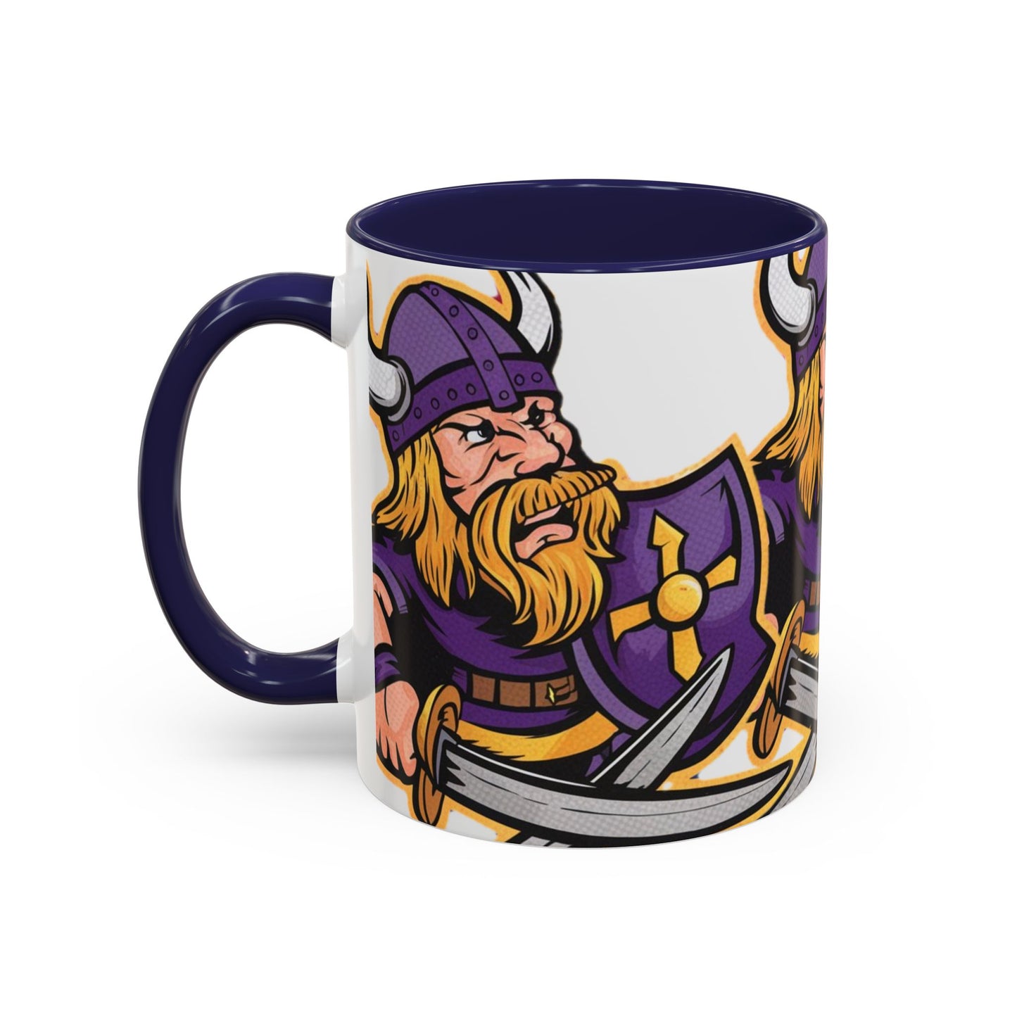 Retro Minnesota Vikings Coffee Mug | Nostalgic Viking Warrior Design | Redesigned NFL Logo Mug | Bold & Stylish Fan Gift