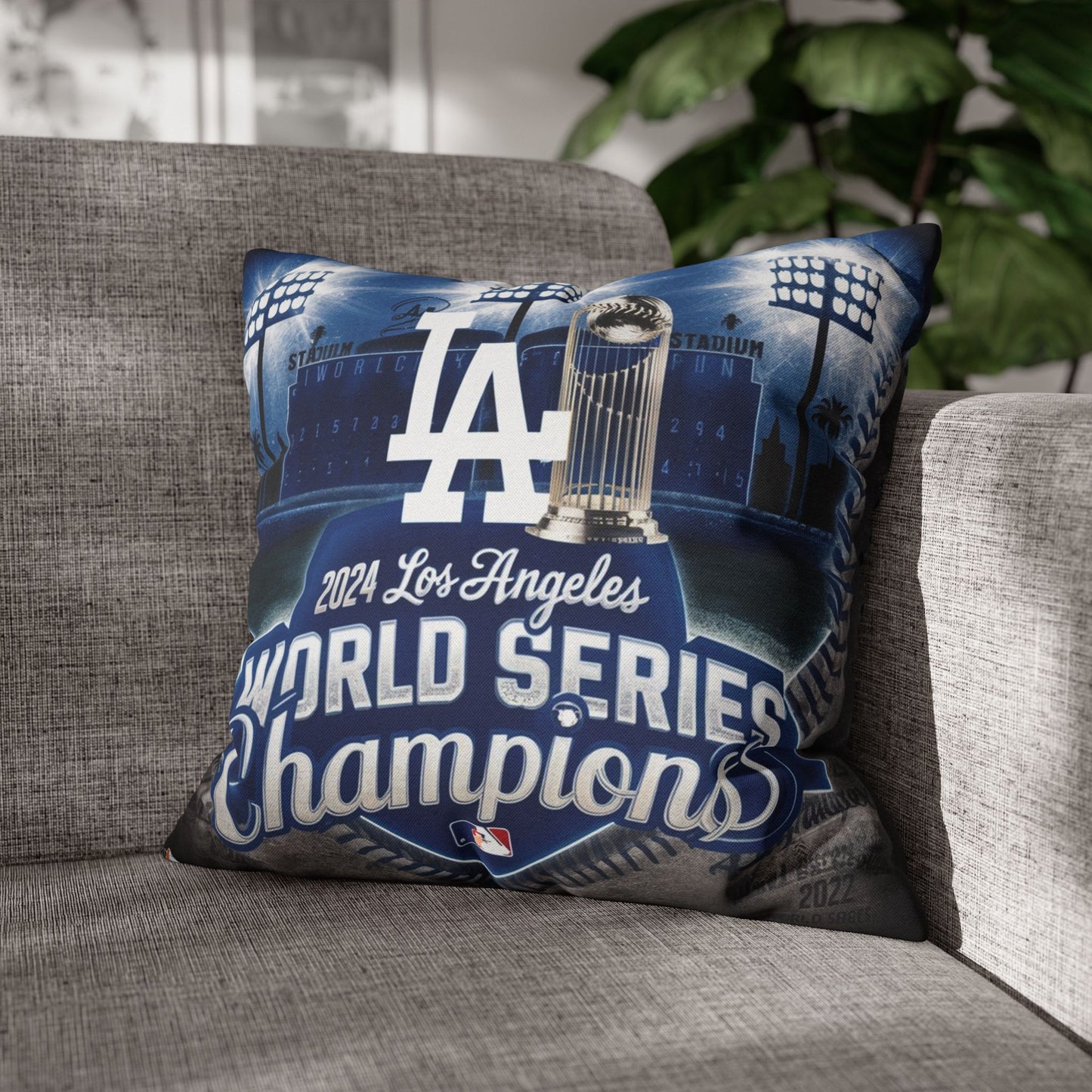 2024 Los Angeles Dodgers World Champions Throw Pillow | Celebrate the Win!