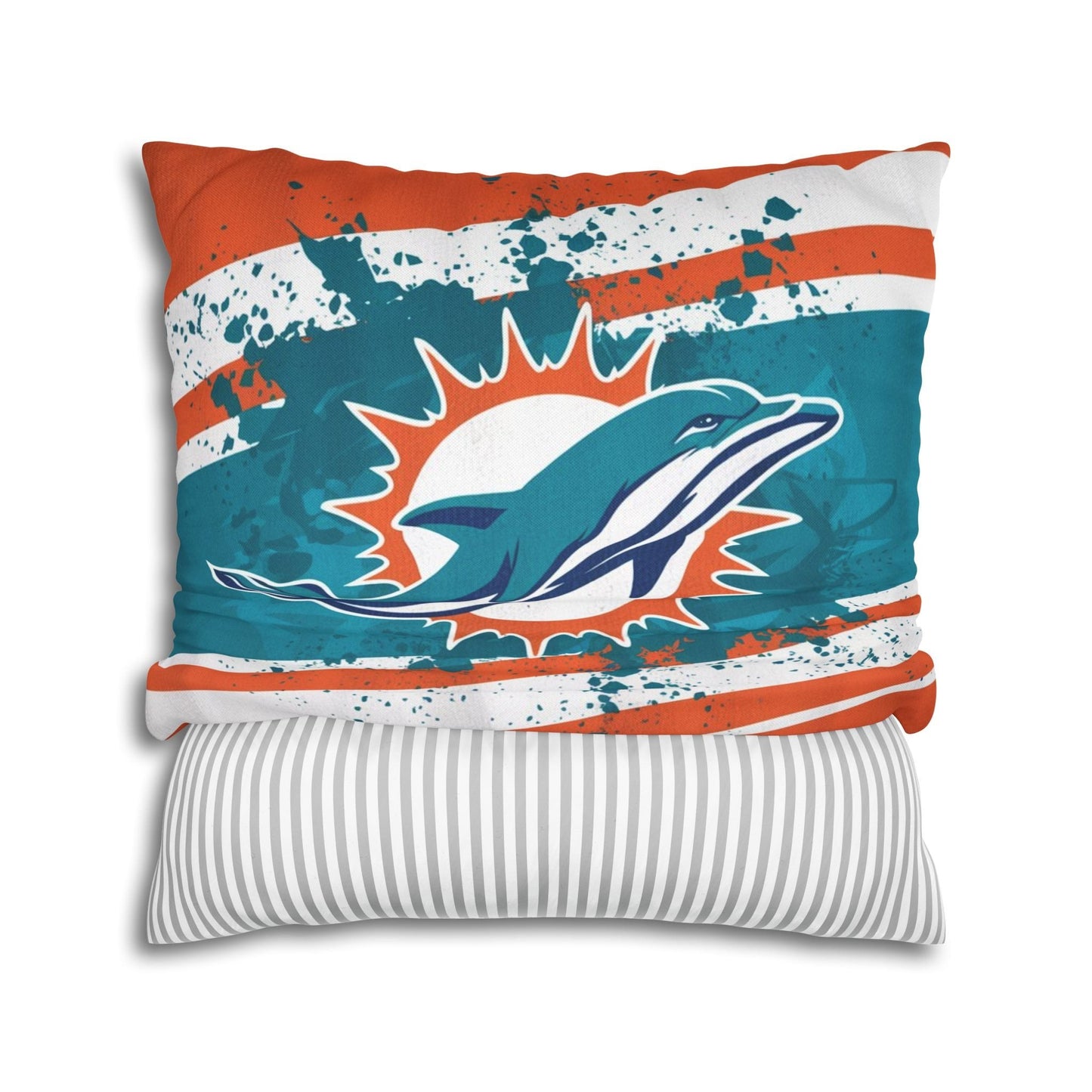 Miami Football Pillowcase Cover | Vintage Miami Football Decor for Fans, Man Cave Accessories, Game Room Pillows, Dorm Room Gifts