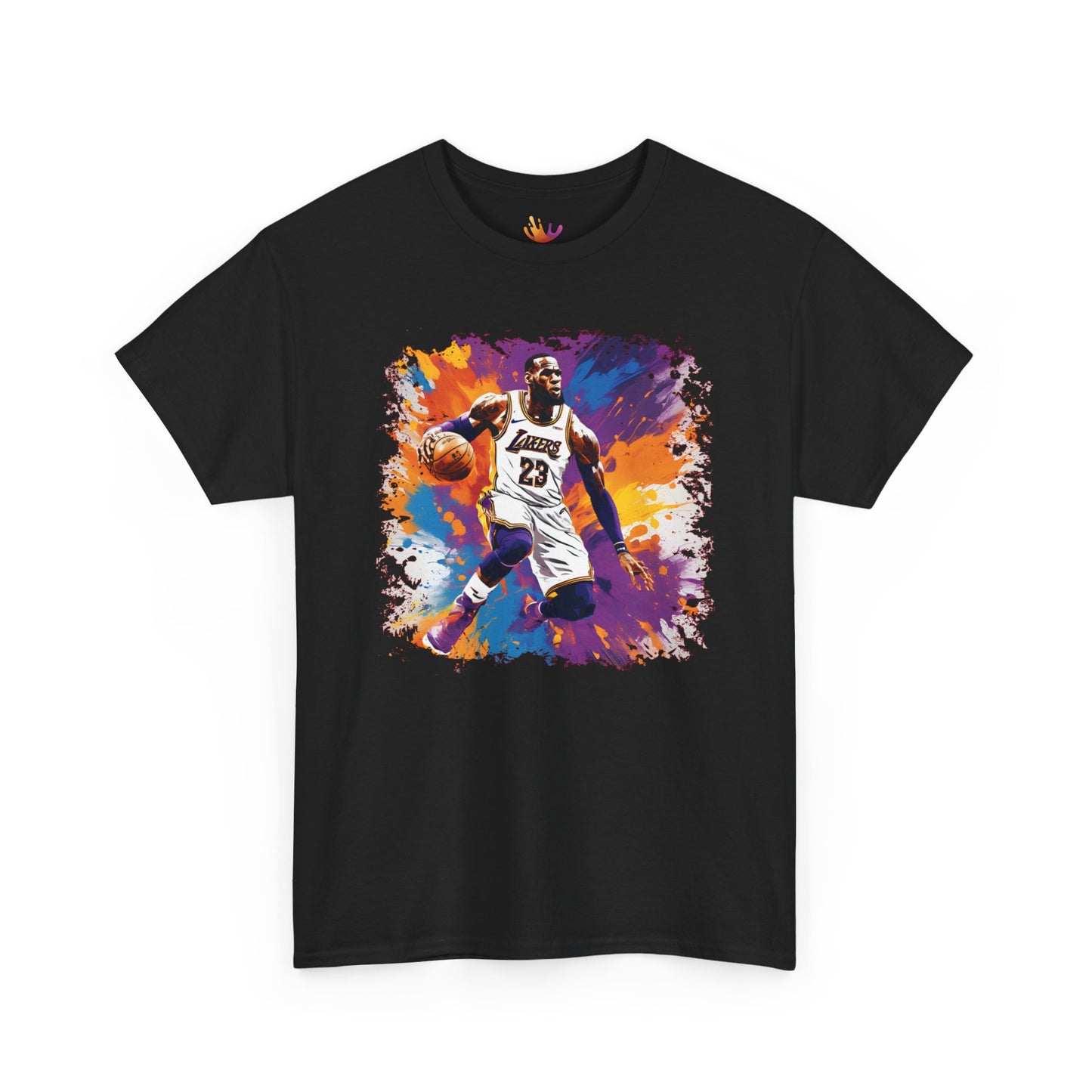 LeBron James Inspired Color Splash T-Shirt Iconic Basketball Legend Design, Perfect for Fans, Comfortable Everyday Wear