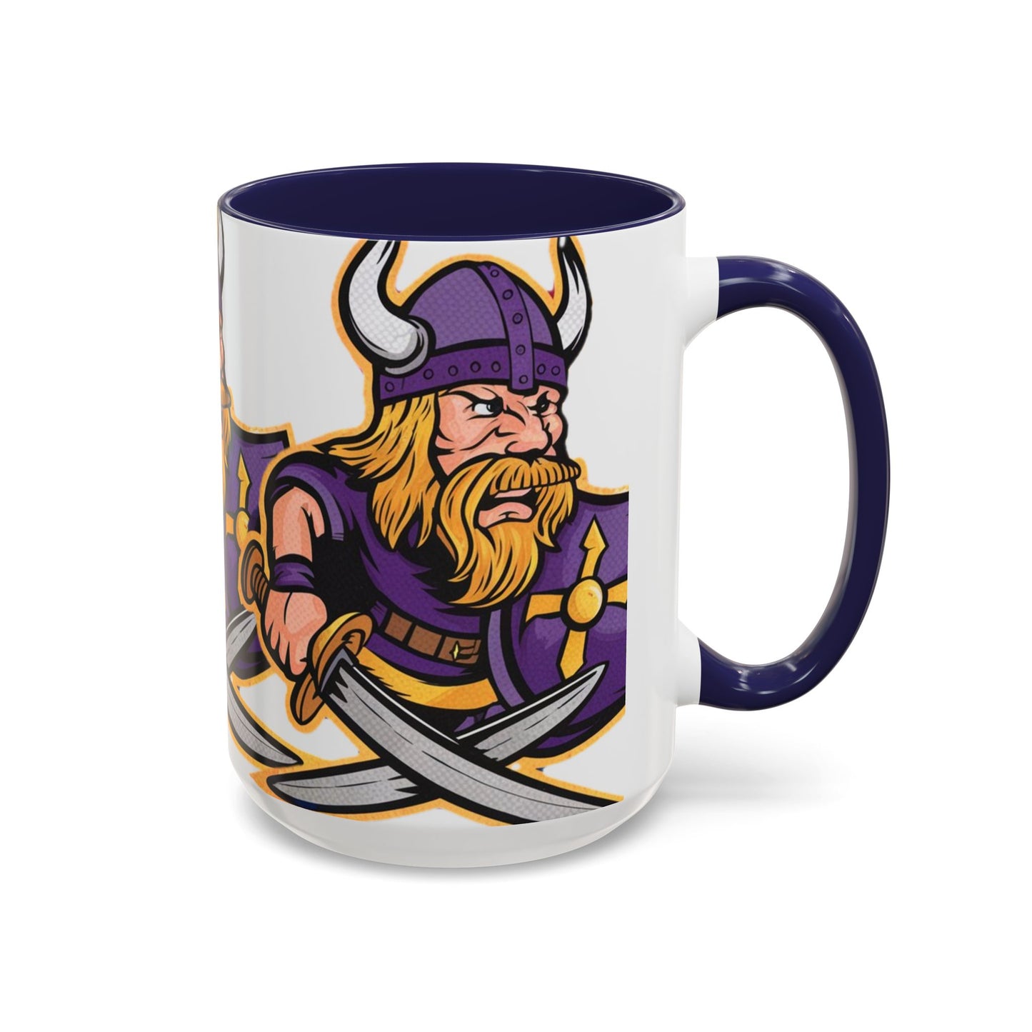 Retro Minnesota Vikings Coffee Mug | Nostalgic Viking Warrior Design | Redesigned NFL Logo Mug | Bold & Stylish Fan Gift