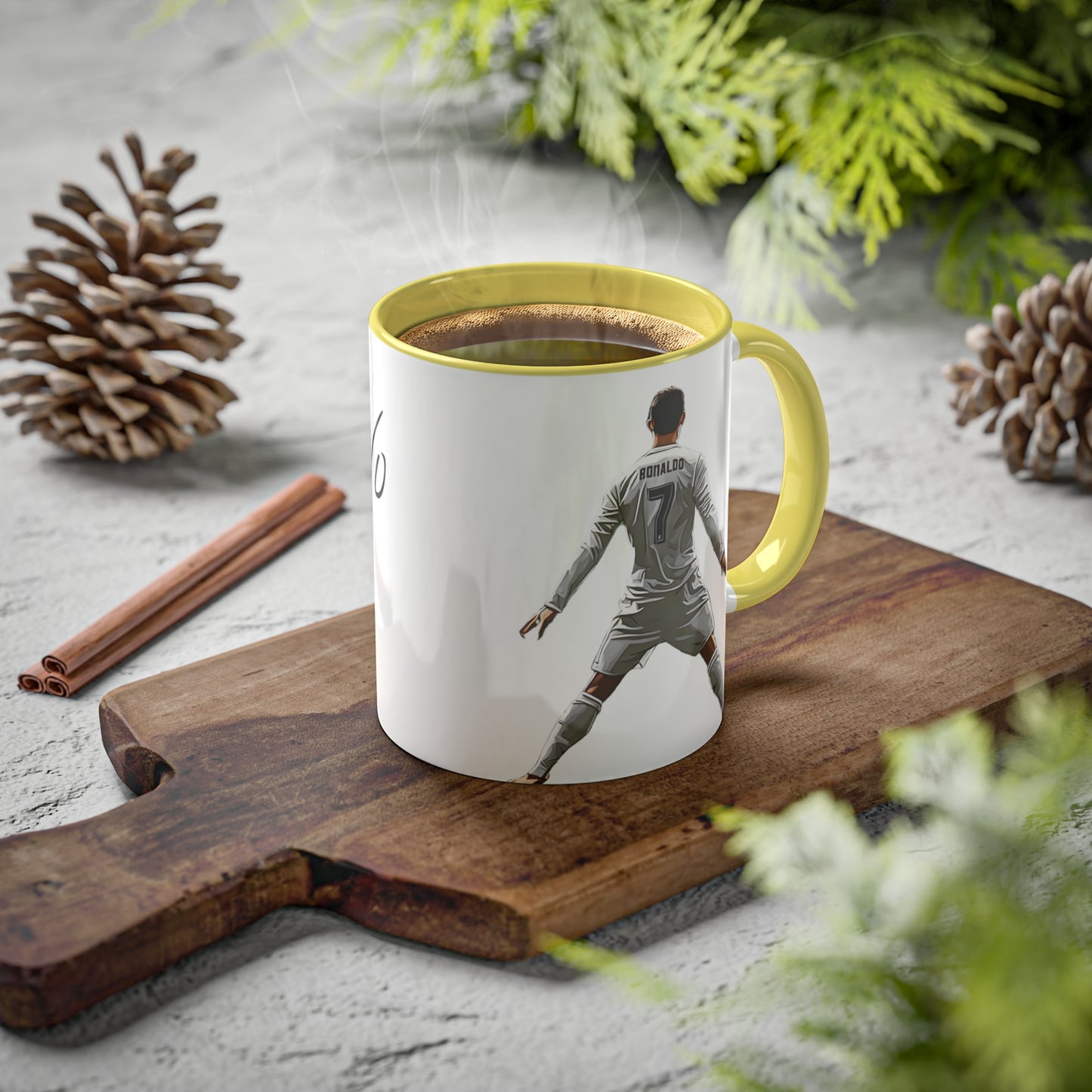 Cristiano Ronaldo Iconic Pose Mug – Real Madrid Celebration with Signature