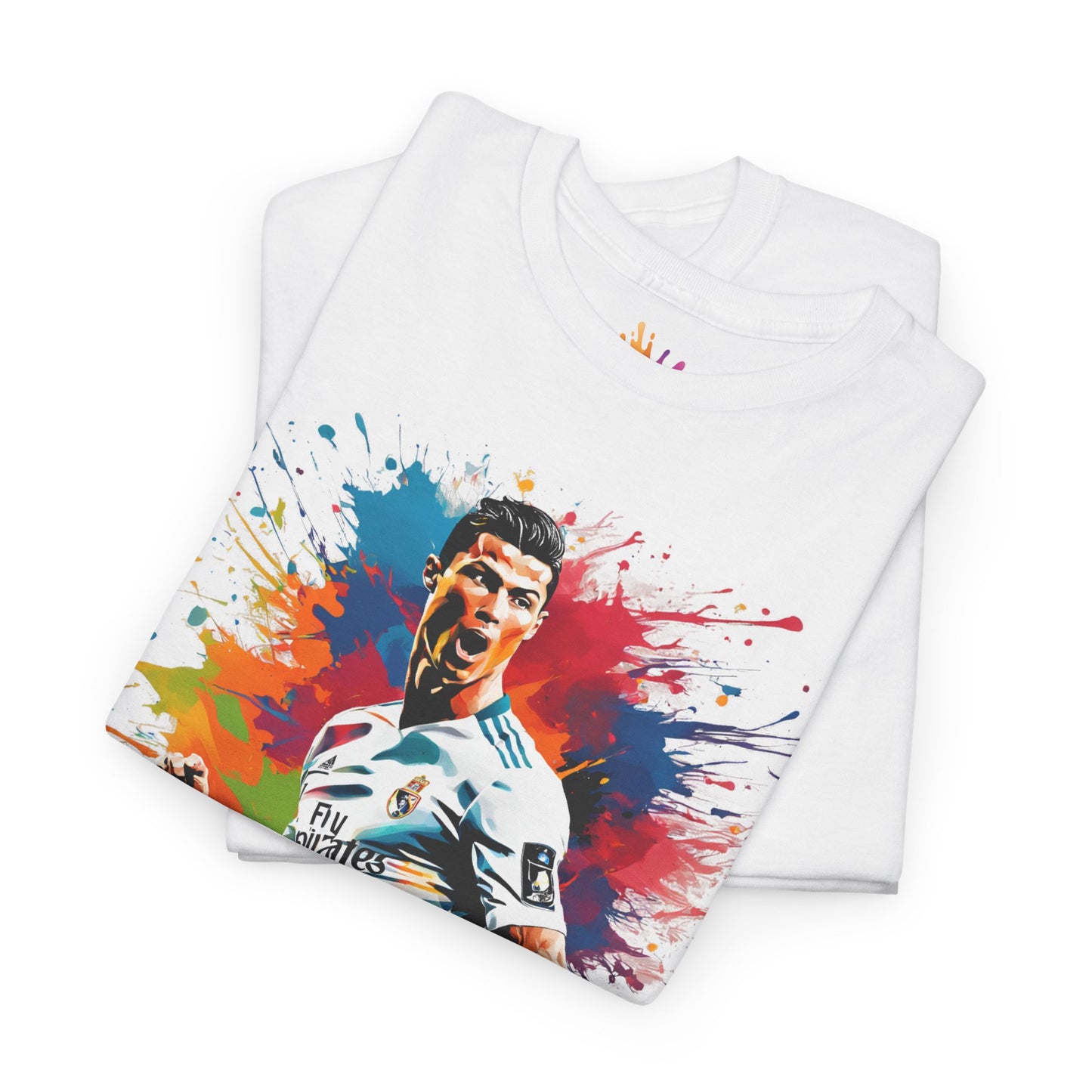 Cristiano Ronaldo Inspired T-Shirt | Color Splash Ronaldo Tee | Vibrant Soccer Fan Apparel