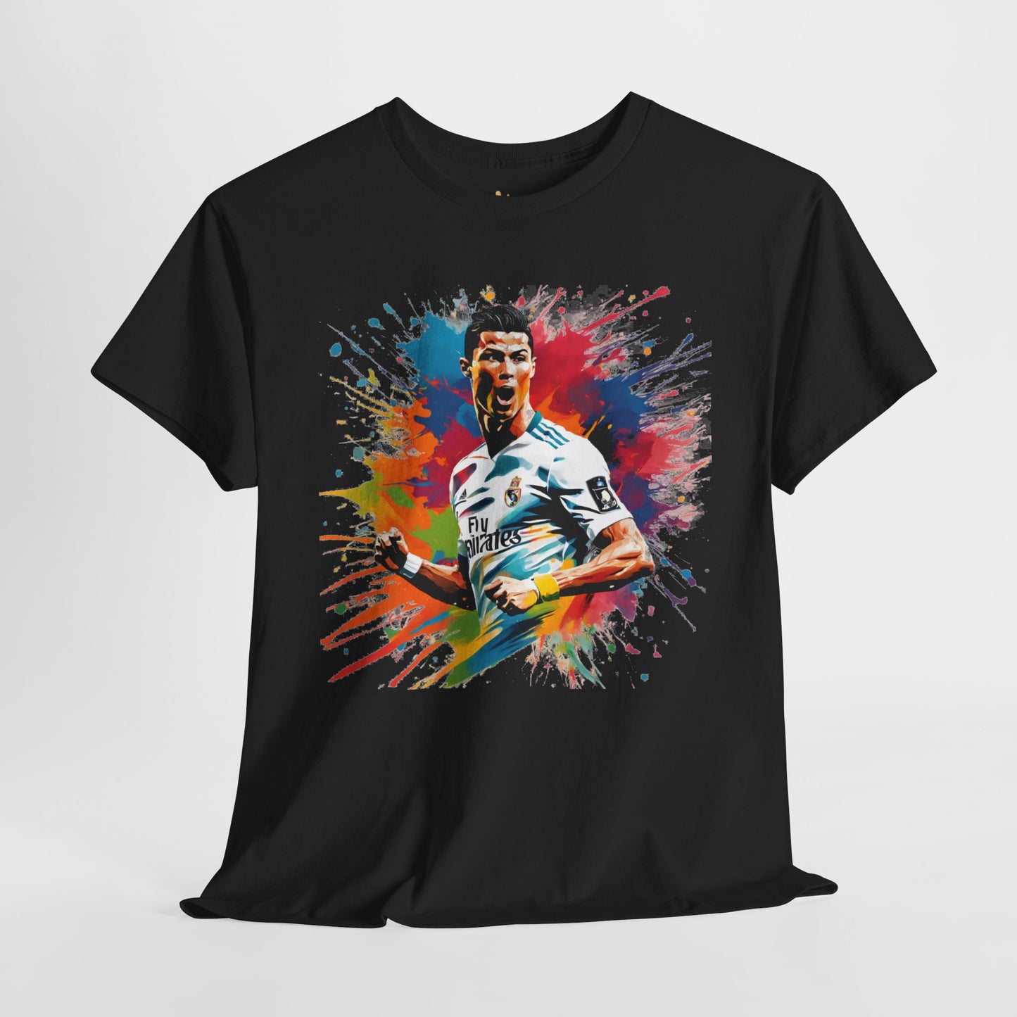 Cristiano Ronaldo Inspired T-Shirt | Color Splash Ronaldo Tee | Vibrant Soccer Fan Apparel