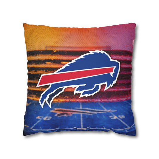 Buffalo Football Pillowcase | Buffalo Bills Fan Decor | NFL Team Pillow and Cover for Game Room, Man Cave, or Dorm