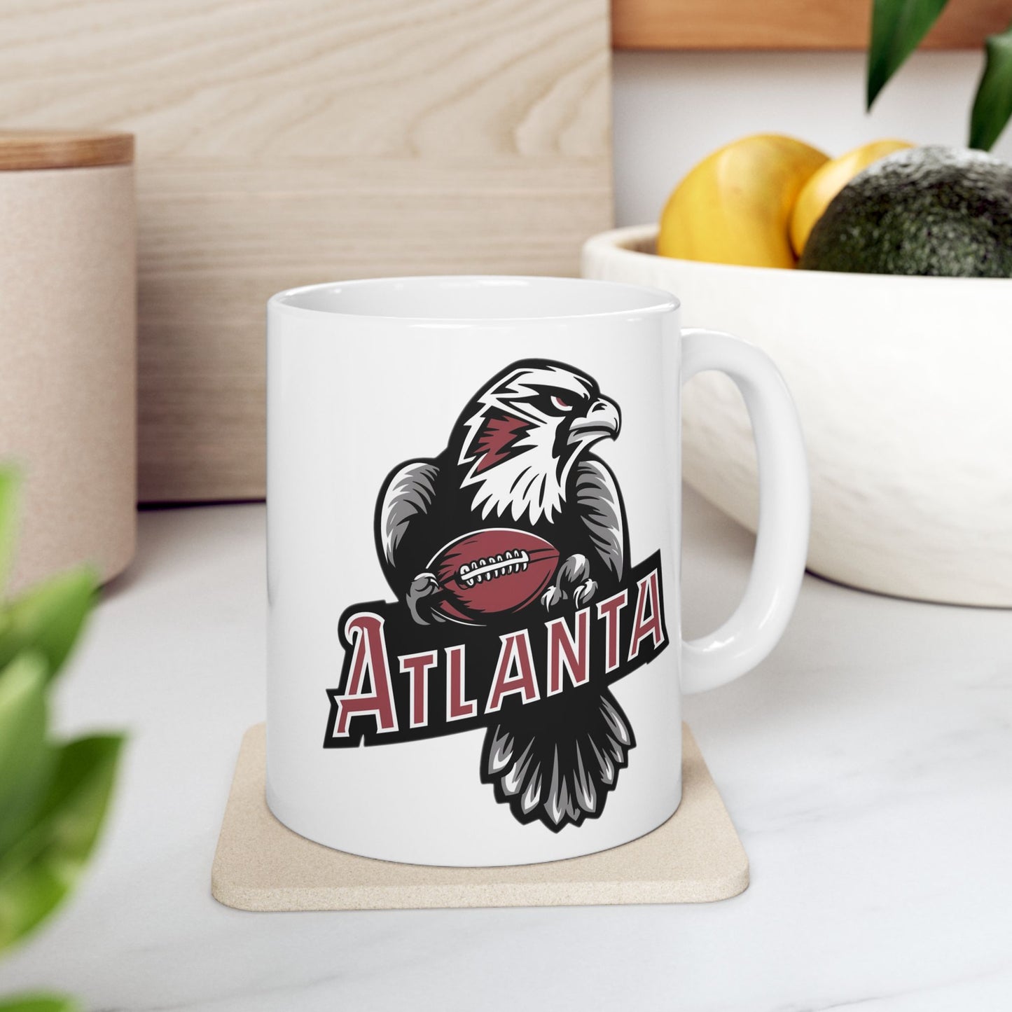 Atlanta Falcons Inspired Retro Coffee Mug | Vintage Falcons Football Cup | NFL Falcons Fan Drinkware | Colorful Drinkware