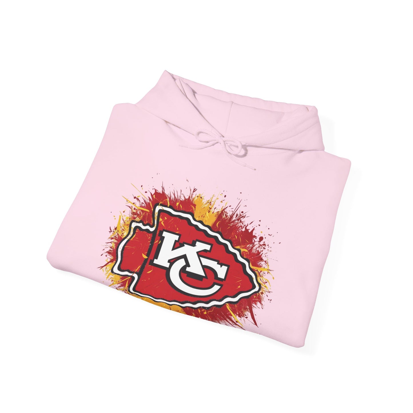 Kansas City Inspired Chiefs Hoodie | Retro Color Splash Design | Perfect for Game Days and Tailgates | Warm and Stylish Fan Gear