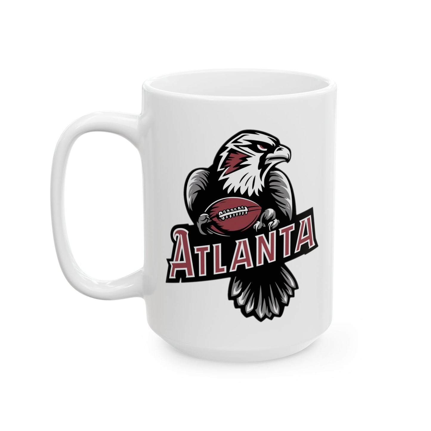 Atlanta Falcons Inspired Retro 15oz White Ceramic Coffee Mug