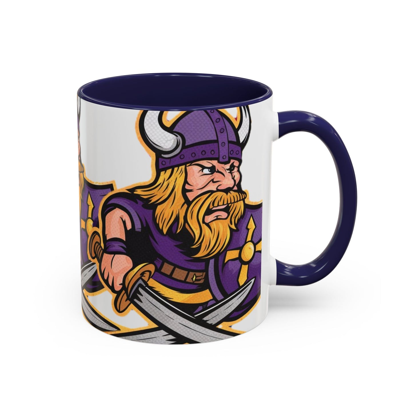 Retro Minnesota Vikings Coffee Mug | Nostalgic Viking Warrior Design | Redesigned NFL Logo Mug | Bold & Stylish Fan Gift