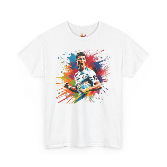 Cristiano Ronaldo Inspired T-Shirt | Color Splash Ronaldo Tee | Vibrant Soccer Fan Apparel