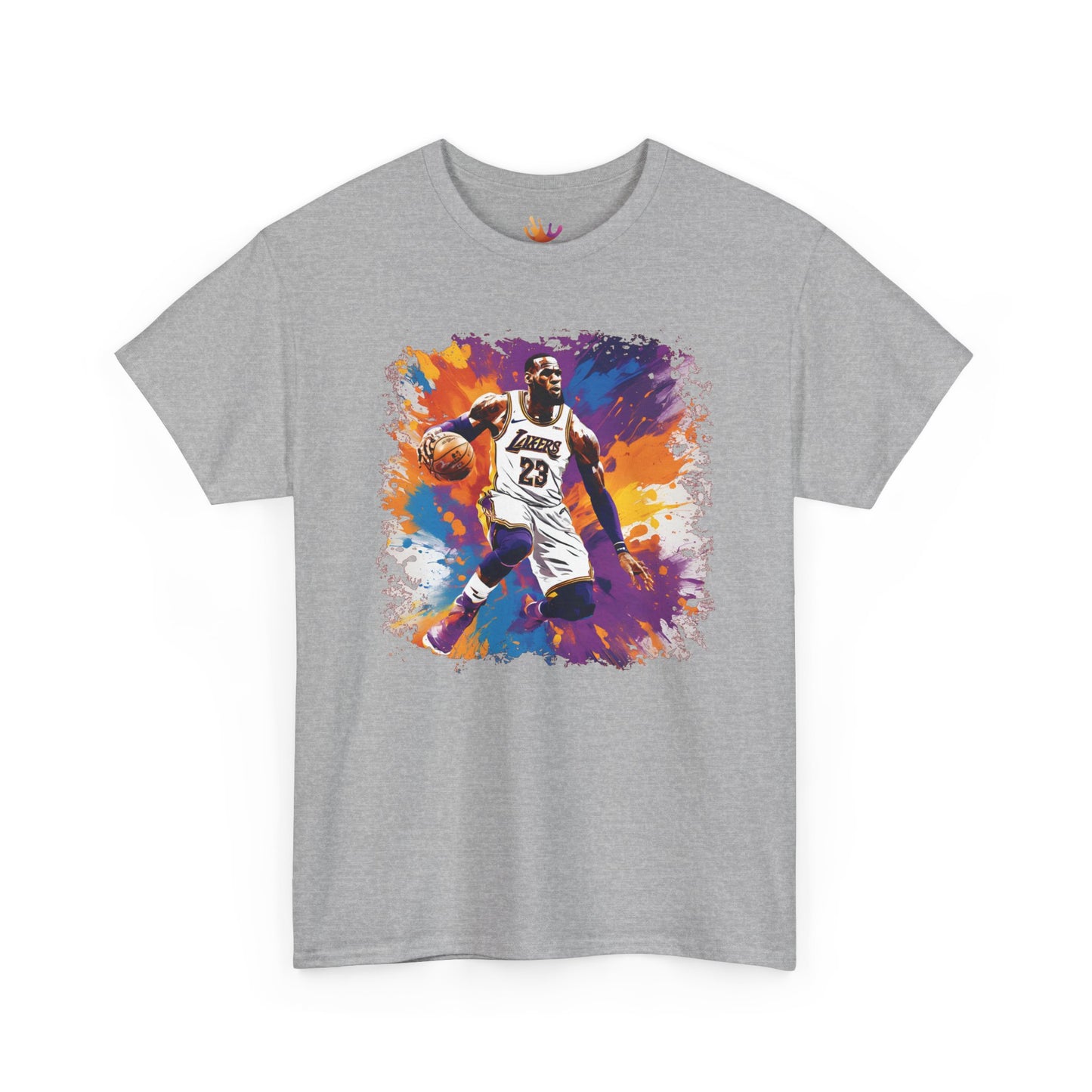 LeBron James Inspired Color Splash T-Shirt Iconic Basketball Legend Design, Perfect for Fans, Comfortable Everyday Wear