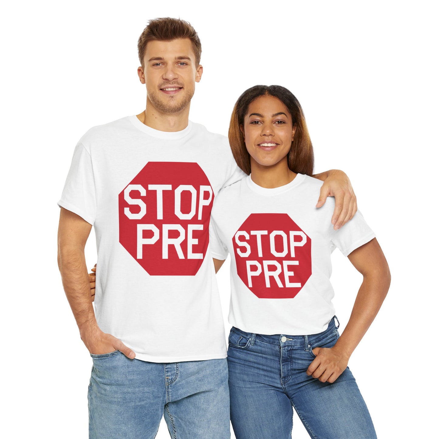 Stop PRE | Inspirational Runnners T-Shirt | Prefontaine Shirt