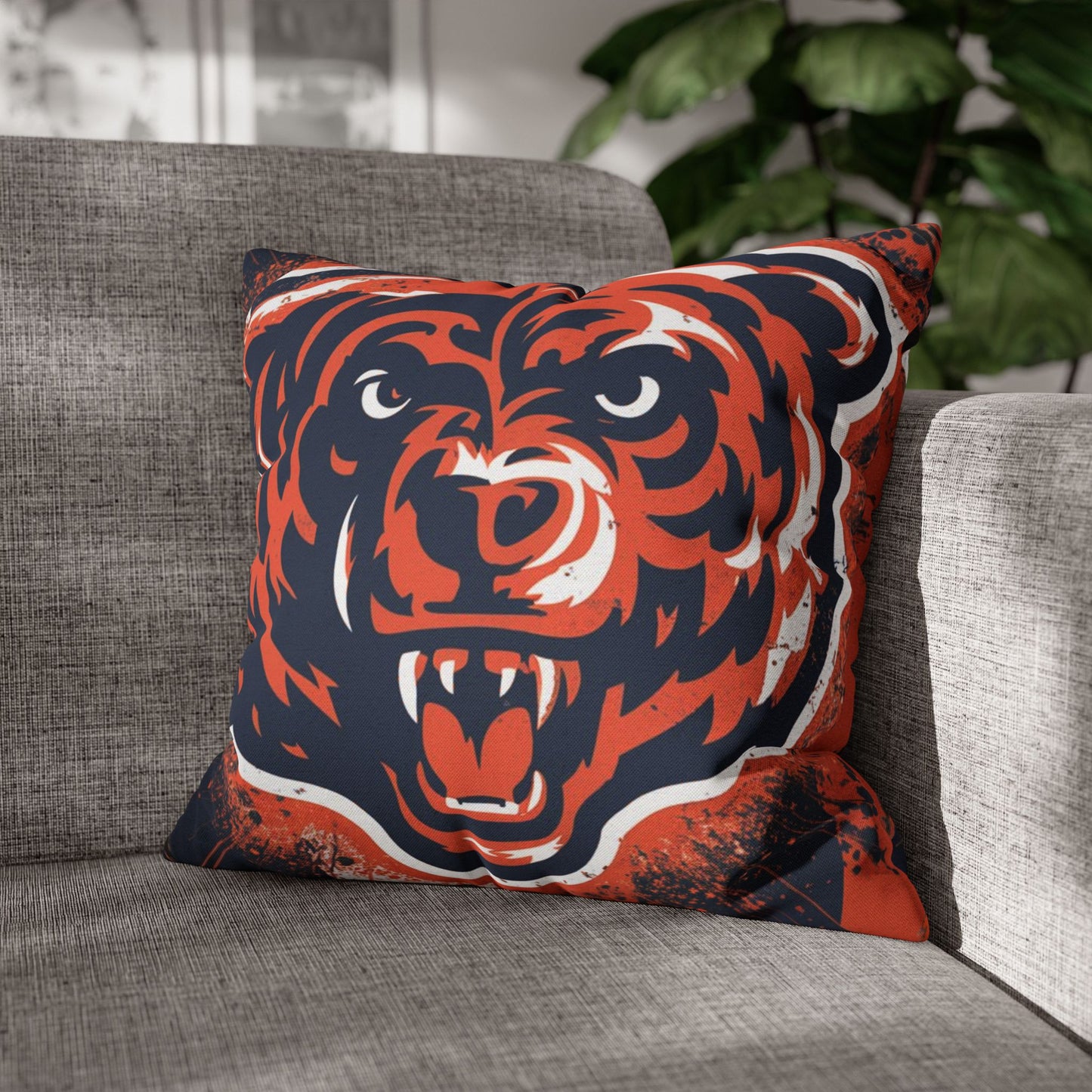 Chicago Football Pillowcase Cover | Retro Bears Decor for Man Cave, Game Room | Perfect Gift for Chicago Football Fans