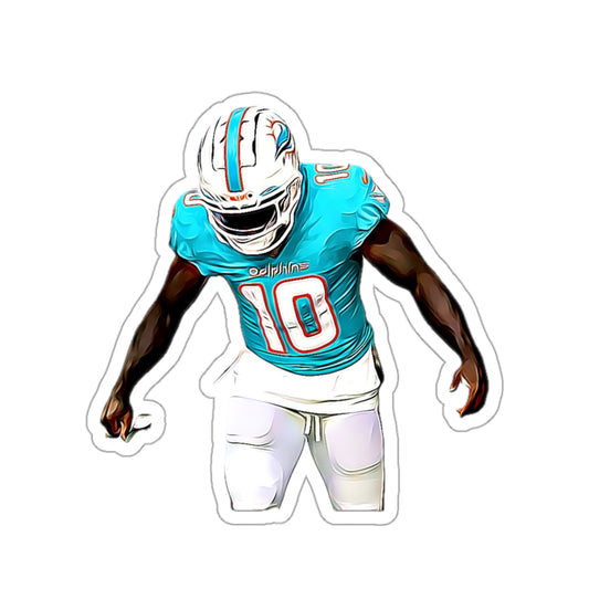 Tyreek Hill Miami Dolphins Sticker | Wide Receiver Celebration | NFL Laptop & Water Bottle Sticker