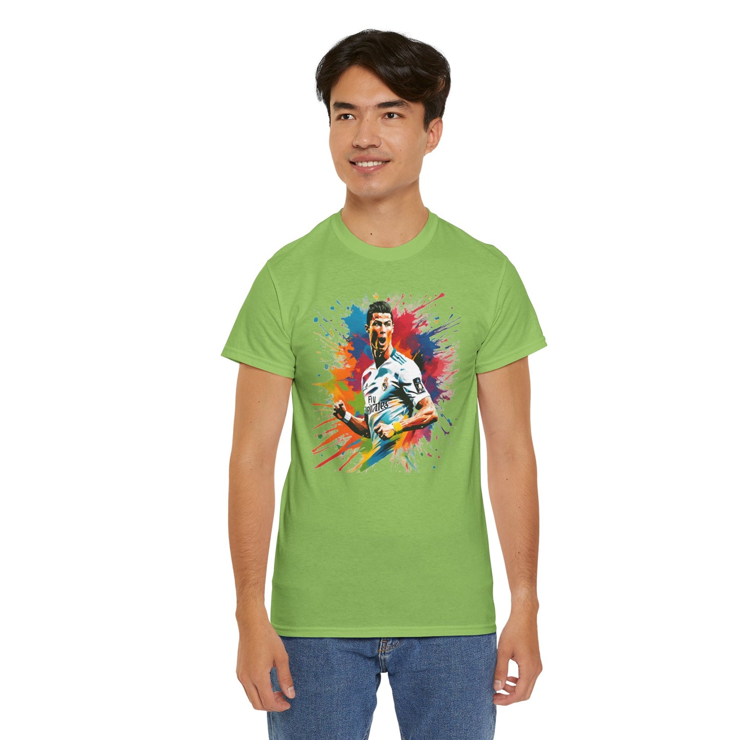 Cristiano Ronaldo Inspired T-Shirt | Color Splash Ronaldo Tee | Vibrant Soccer Fan Apparel