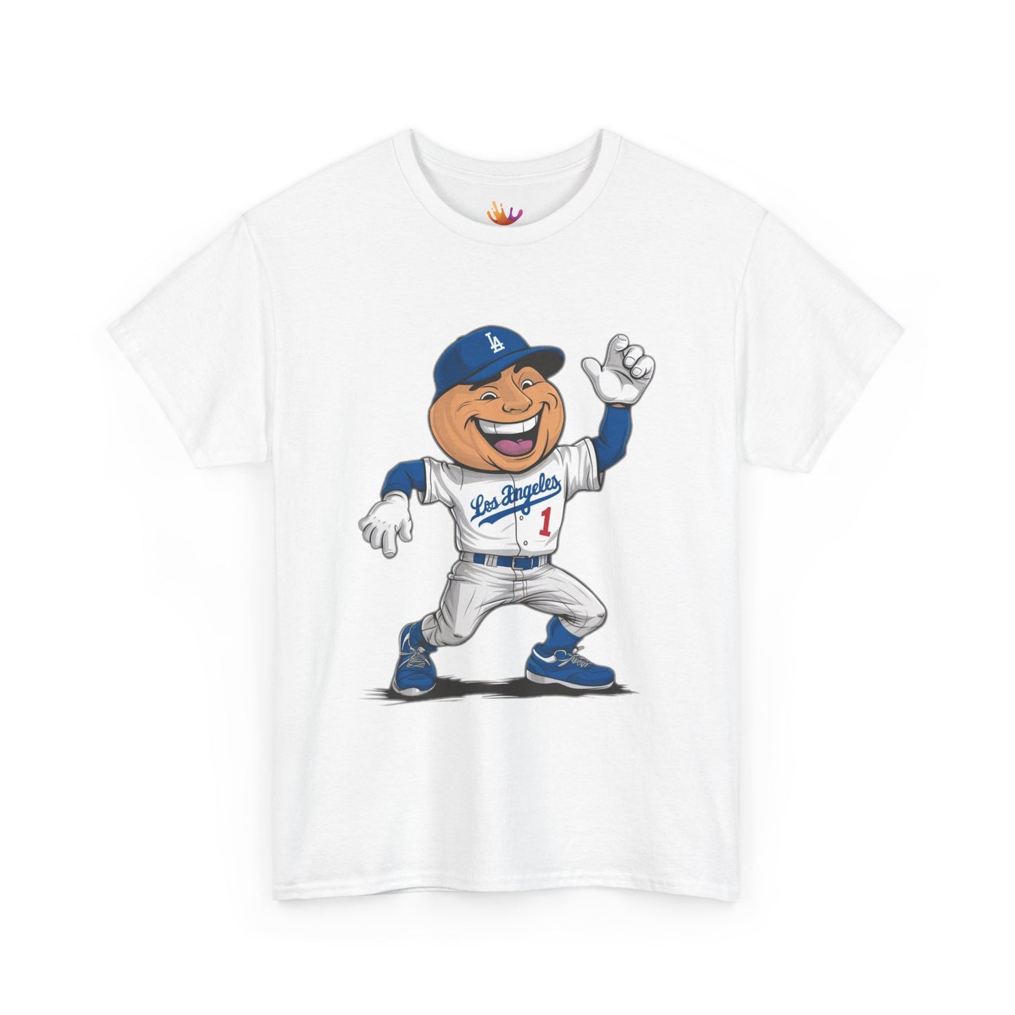 Los Angeles Dodgers Mascot Graphic T-Shirt | Playful Cartoon Design, Perfect for Baseball Fans | Amazing Gift For Dodgers Fans