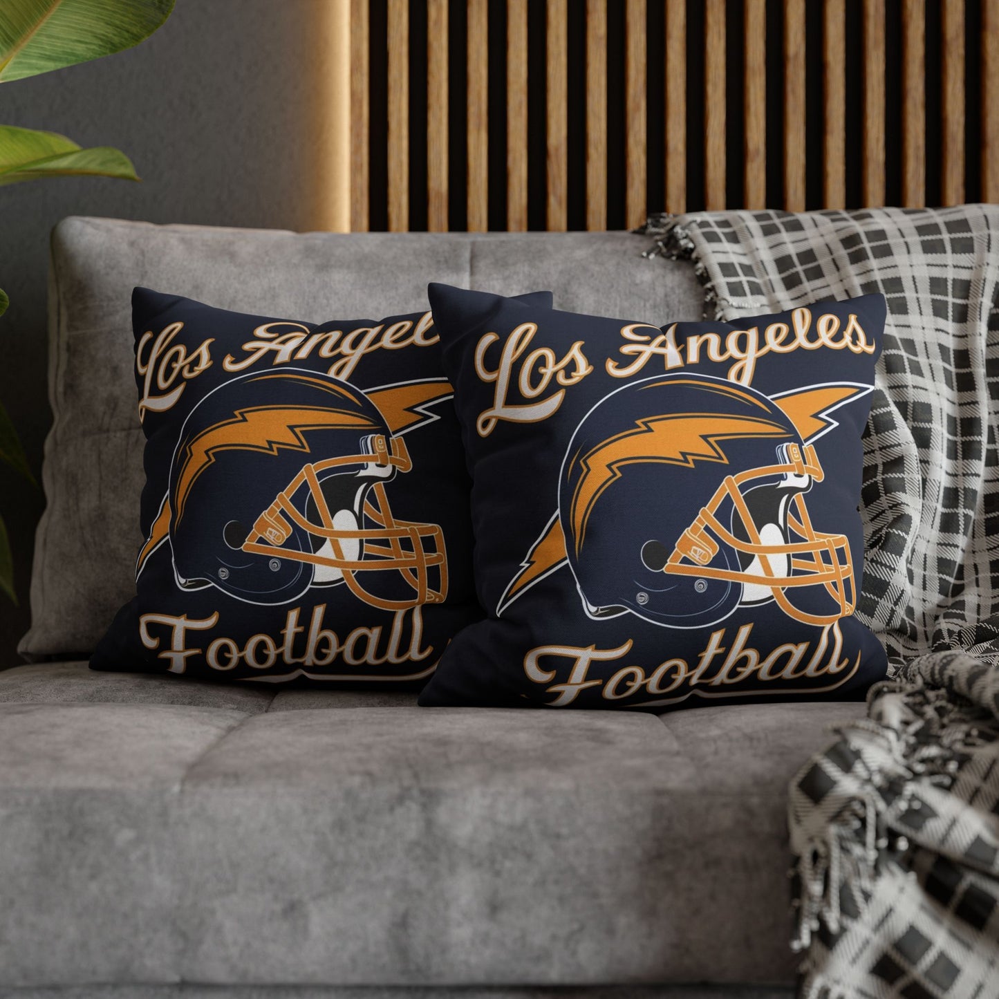 Los Angeles Football Helmet Pillow Cover | Decorative Fan Pillow Coverfor Game Rooms | Pillow Option Available